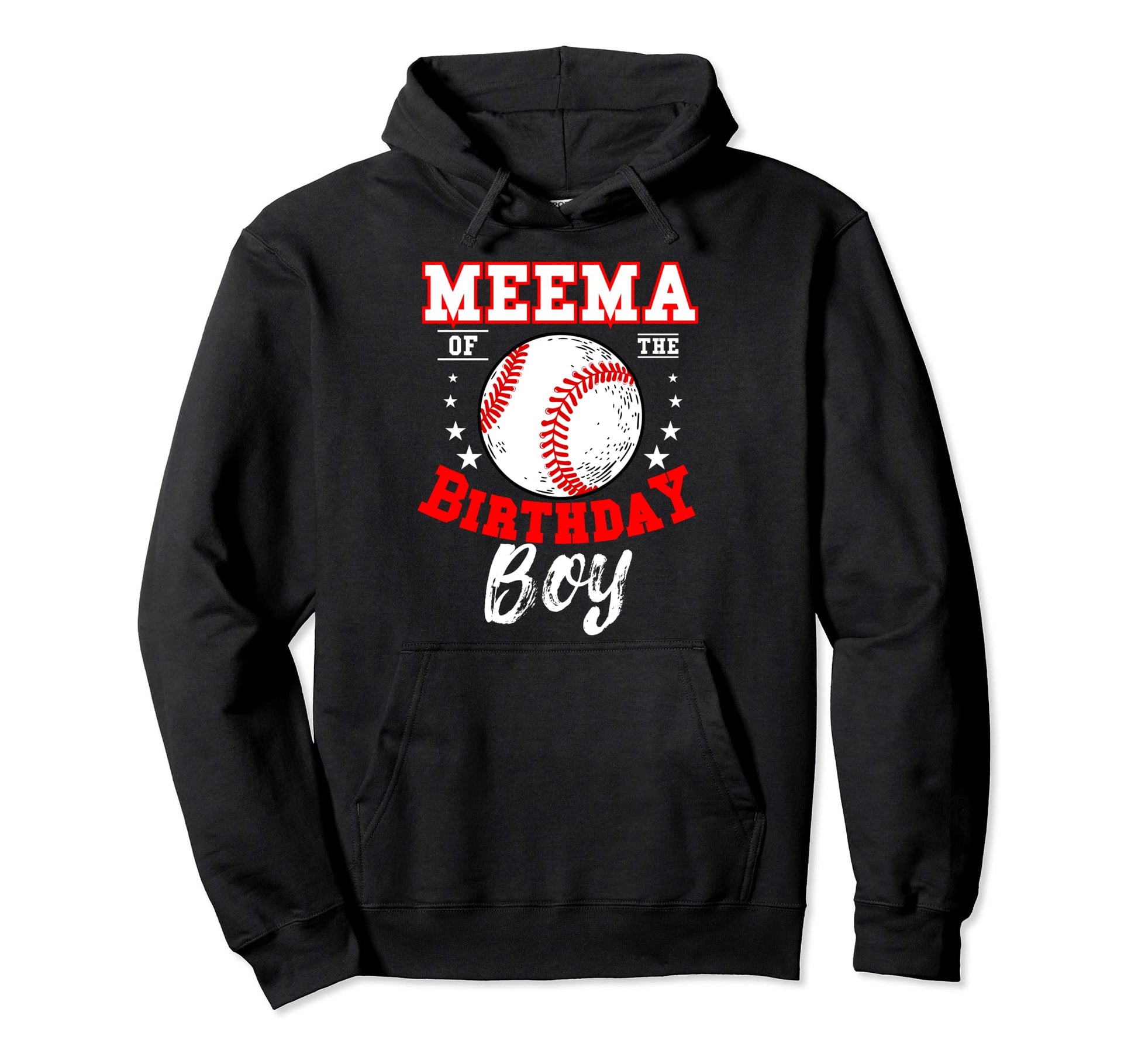 Meema Birthday Baseball Theme Bday Hoodie - Streetwear Style Men Women - T-Shirt, Sweatshirt, Hoodie