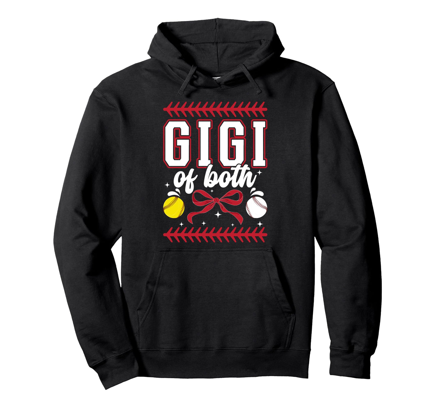 Gigi Both Coquette Baseball Softball Hoodie - Minimalist Print Men Women - T-Shirt, Sweatshirt, Hoodie