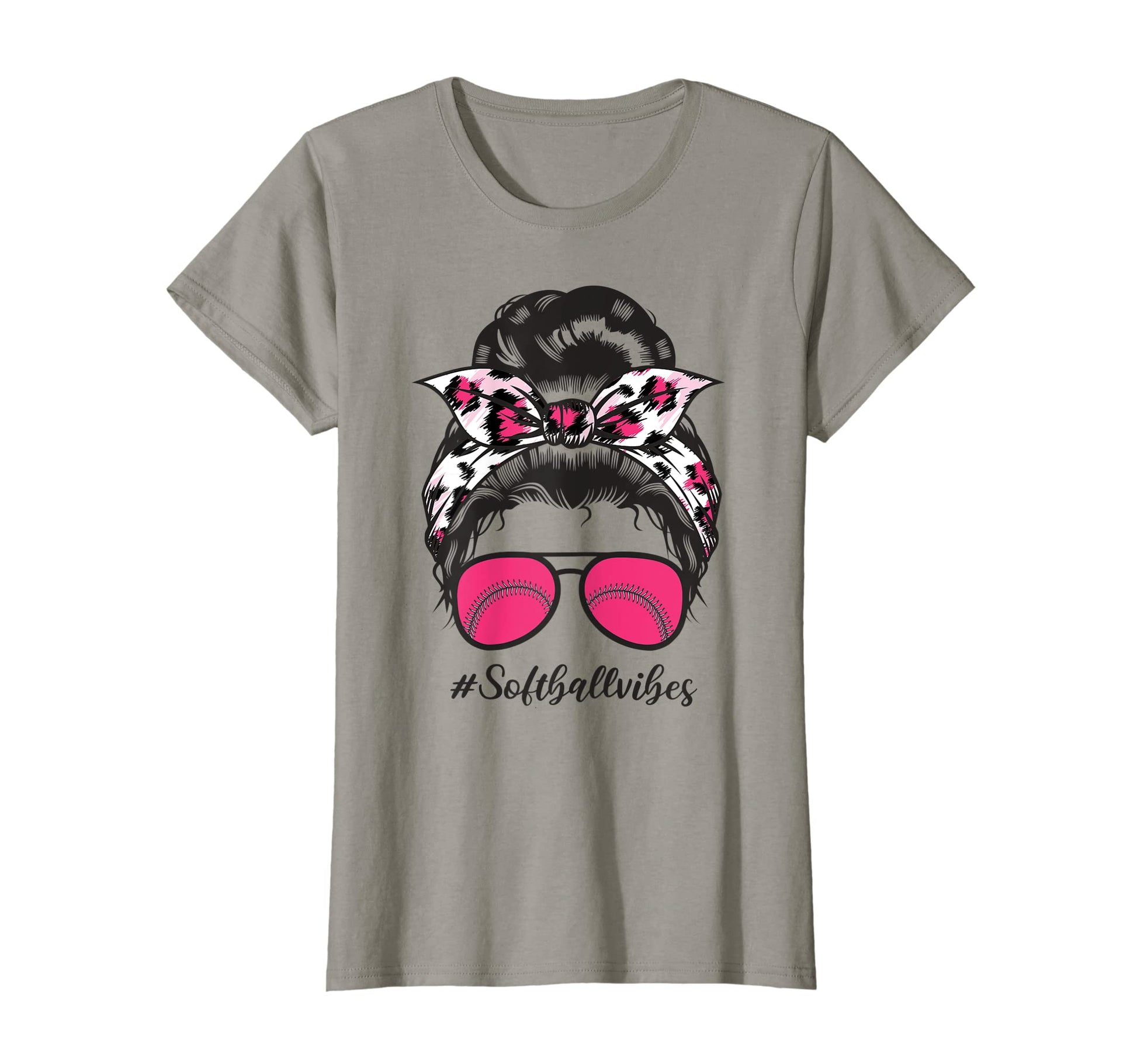 Softball Vibes Leopard Baseball Lover T-Shirt - Custom Art Print Unisex - T-Shirt, Sweatshirt, Hoodie