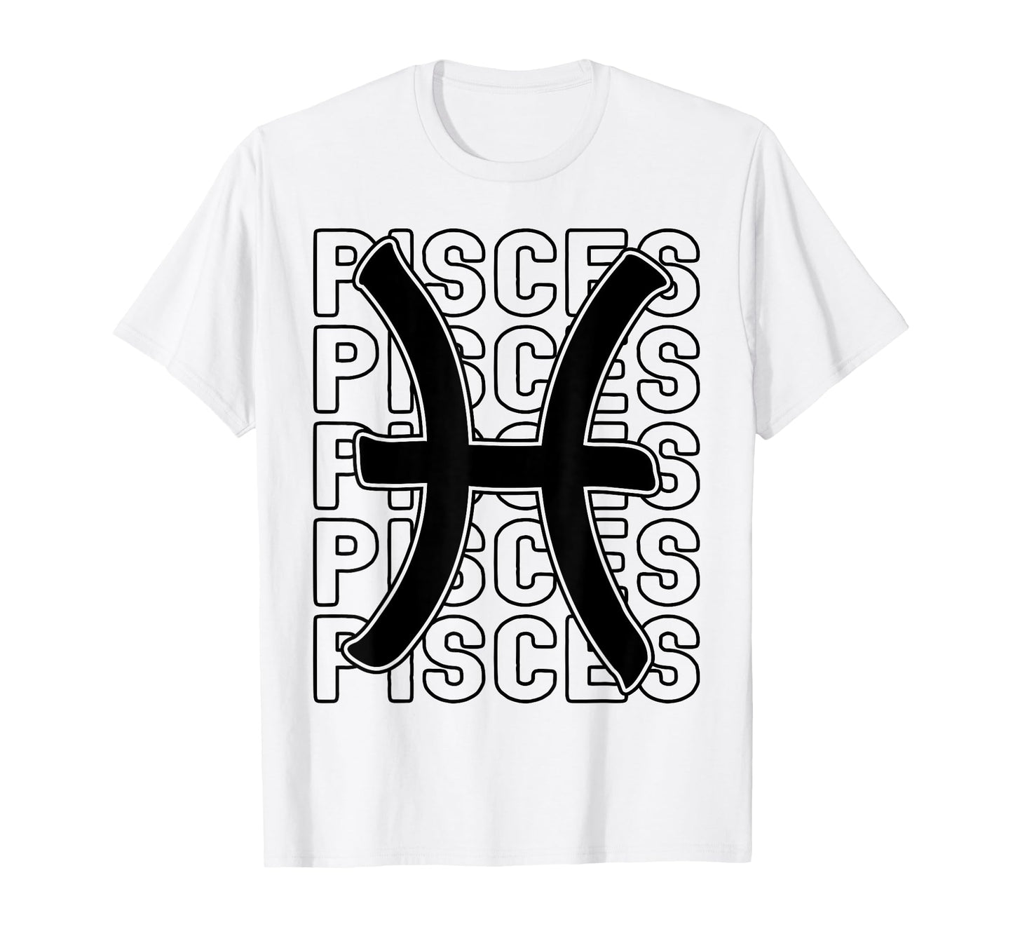 Pisces Zodiac Sign Typography Astrology T-Shirt - Novelty Apparel Unisex - T-Shirt, Sweatshirt, Hoodie