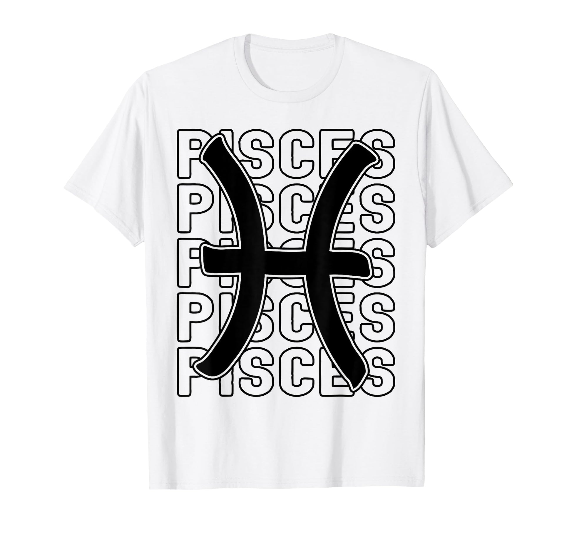 Pisces Zodiac Sign Typography Astrology T-Shirt - Novelty Apparel Unisex - T-Shirt, Sweatshirt, Hoodie
