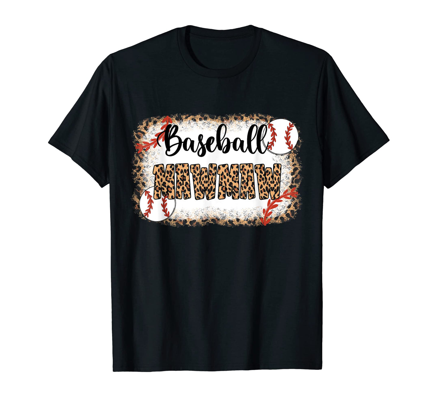 Baseball Mawmaw Leopard Baseball T-Shirt - Novelty Apparel for Adults - T-Shirt, Sweatshirt, Hoodie