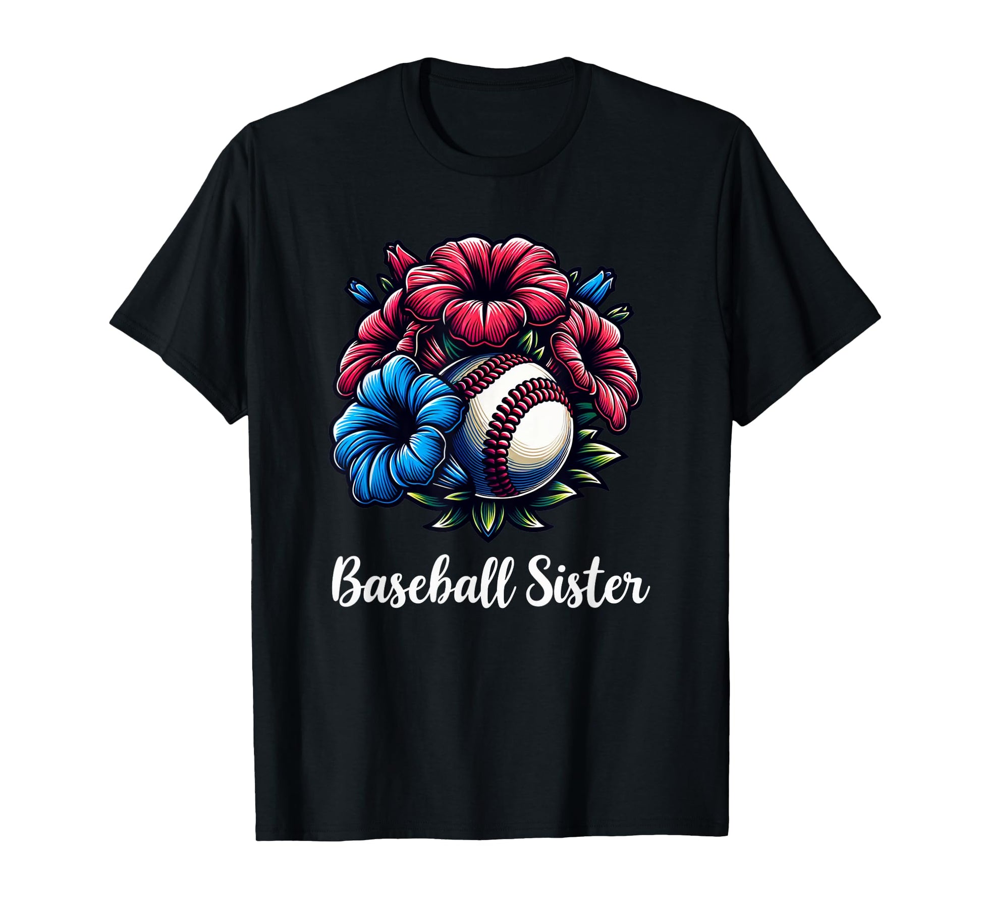 Baseball Flowers Coquette Floral T-Shirt - Unique Graphic for Adults - T-Shirt, Sweatshirt, Hoodie