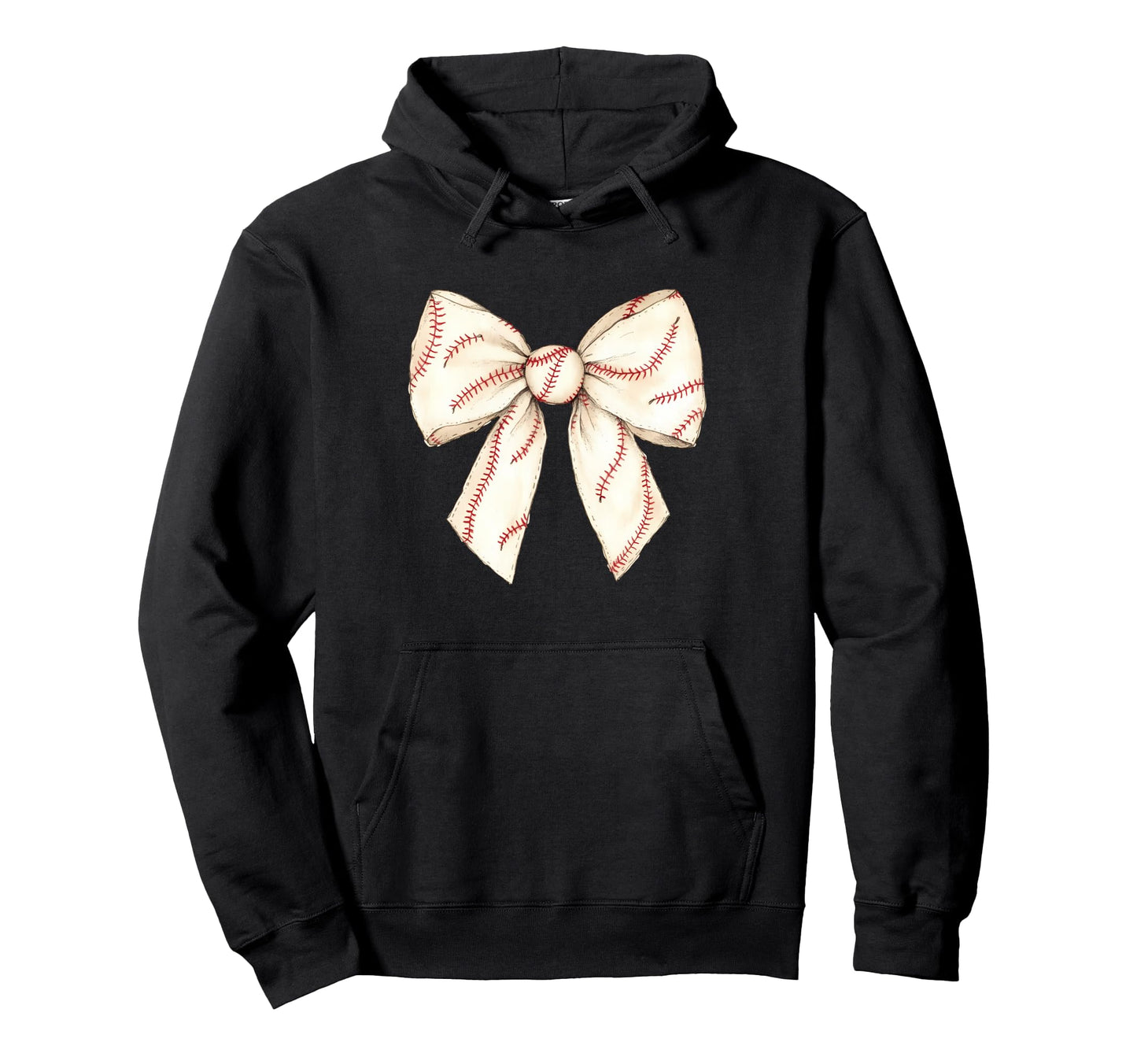 Baseball Coquette Bow Baseball Mom Hoodie - Fun Novelty Design Men Women - T-Shirt, Sweatshirt, Hoodie
