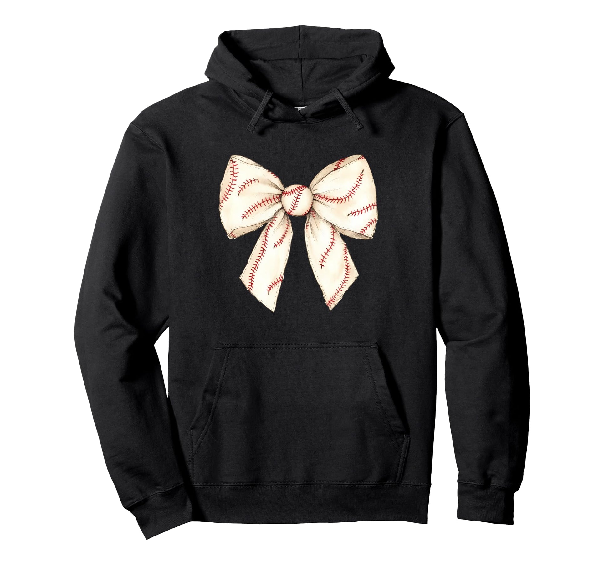 Baseball Coquette Bow Baseball Mom Hoodie - Fun Novelty Design Men Women - T-Shirt, Sweatshirt, Hoodie