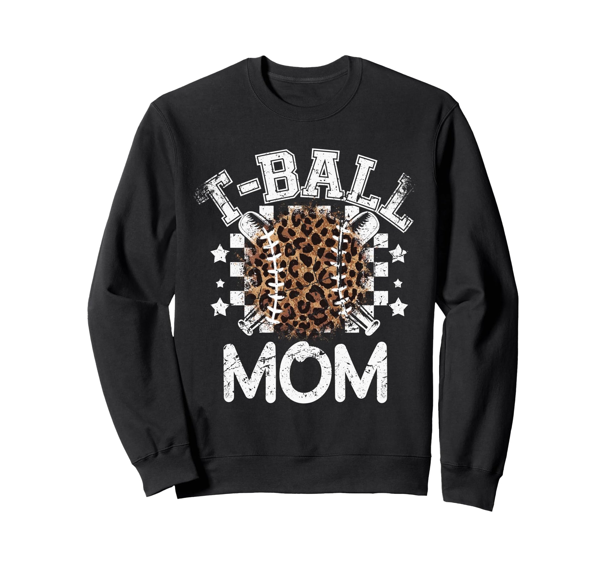 T Ball Teeball Mom Leopard Cheetah Sweatshirt - Trendy Graphic Unisex - T-Shirt, Sweatshirt, Hoodie