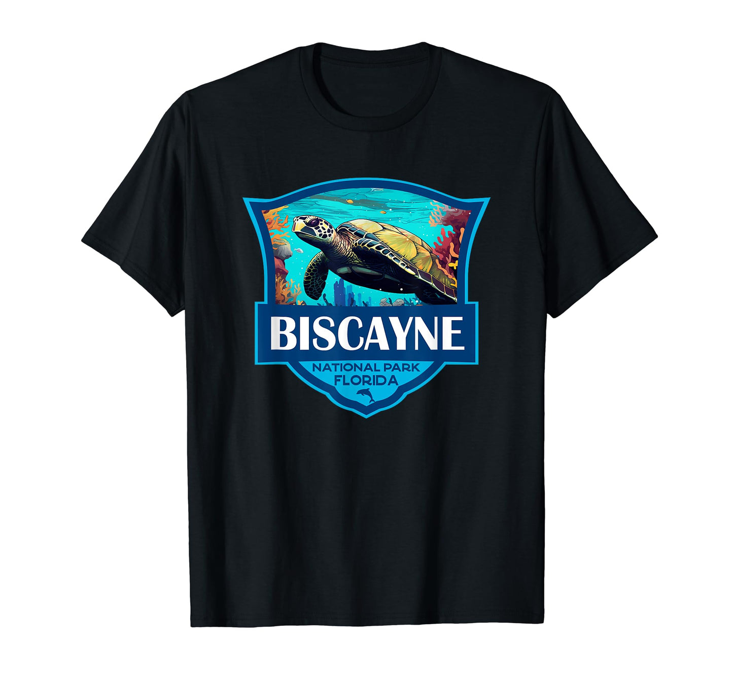 Biscayne National Park Turtle Travel T-Shirt - Custom Art Print Men Women - T-Shirt, Sweatshirt, Hoodie