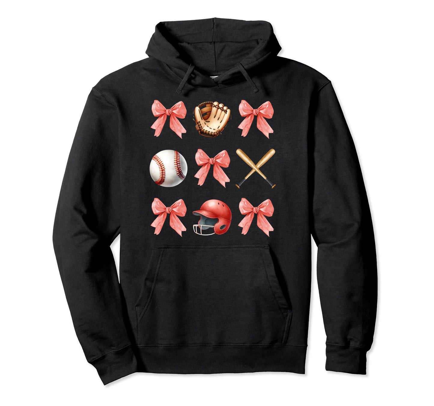 4Th July Coquette Baseball Bows Hoodie - Trendy Graphic for Adults - T-Shirt, Sweatshirt, Hoodie