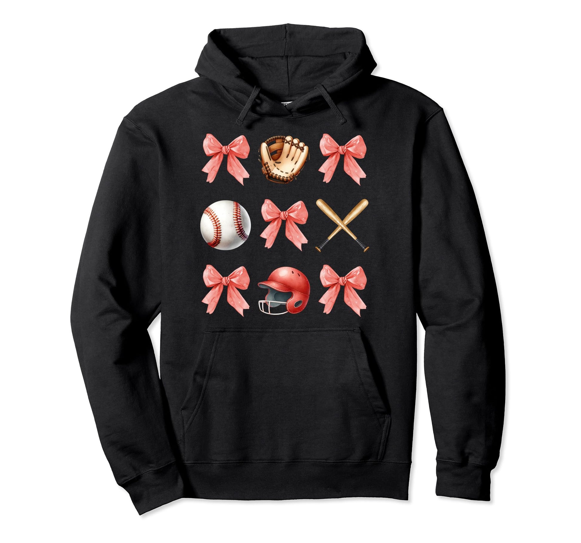 4Th July Coquette Baseball Bows Hoodie - Trendy Graphic for Adults - T-Shirt, Sweatshirt, Hoodie