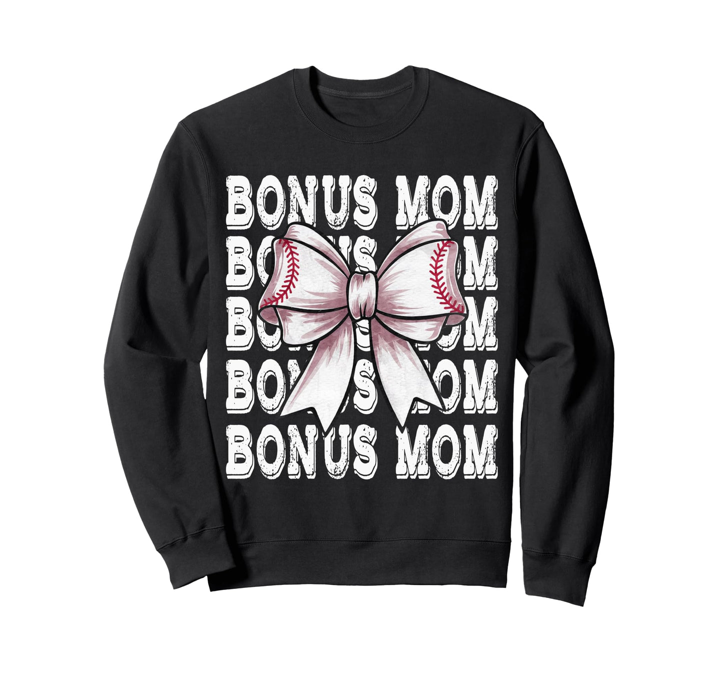 Coquette Baseball Bonus Mom Sweatshirt - Unique Graphic for Adults - T-Shirt, Sweatshirt, Hoodie