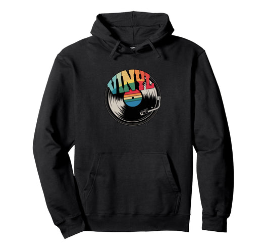 80S 90S Vinyl Record Player Turntable Hoodie - Aesthetic Graphic for Adults - T-Shirt, Sweatshirt, Hoodie