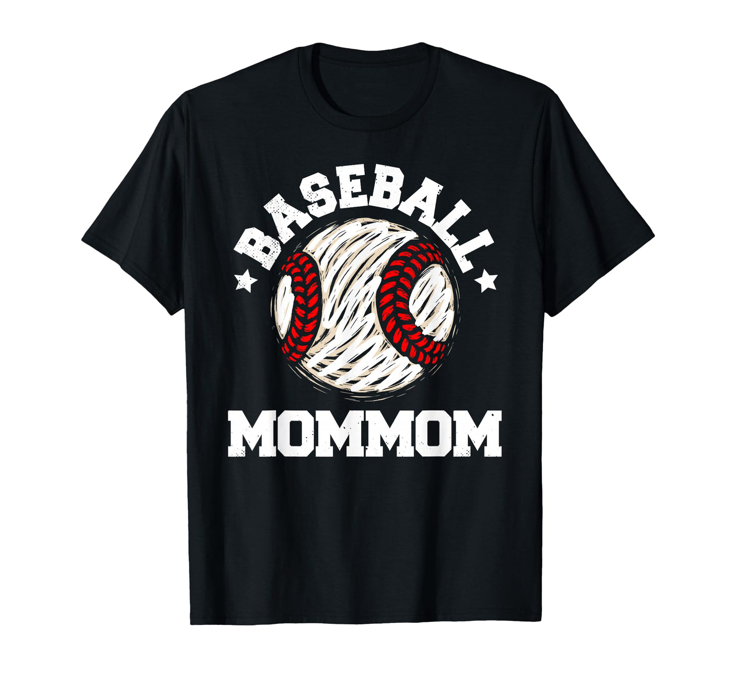 Baseball Mommom Distressed Funny T-Shirt - Trendy Graphic for Adults - T-Shirt, Sweatshirt, Hoodie