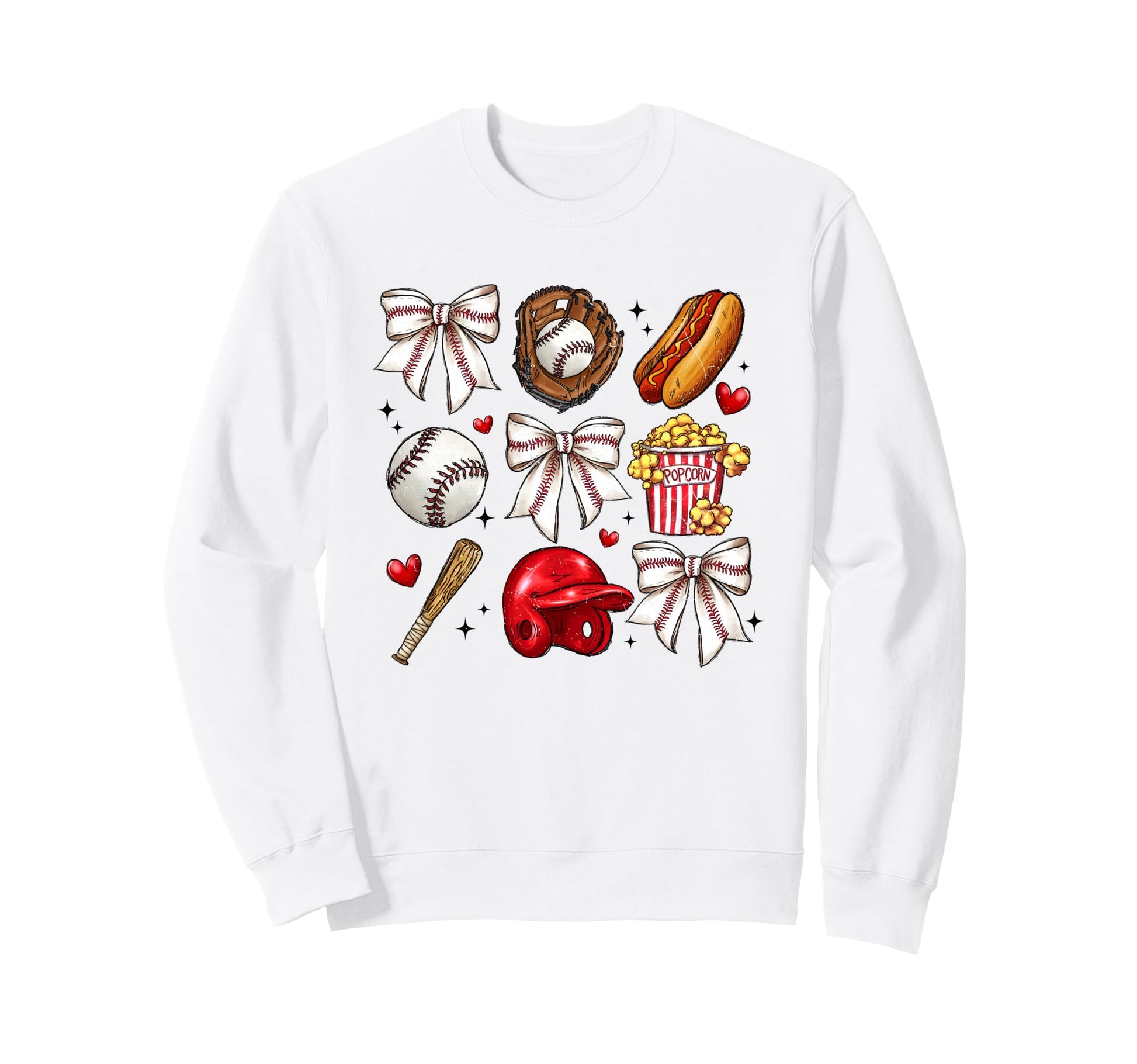 Coquette Baseball Mom Sister Sweatshirt - Fun Novelty Design Men Women - T-Shirt, Sweatshirt, Hoodie