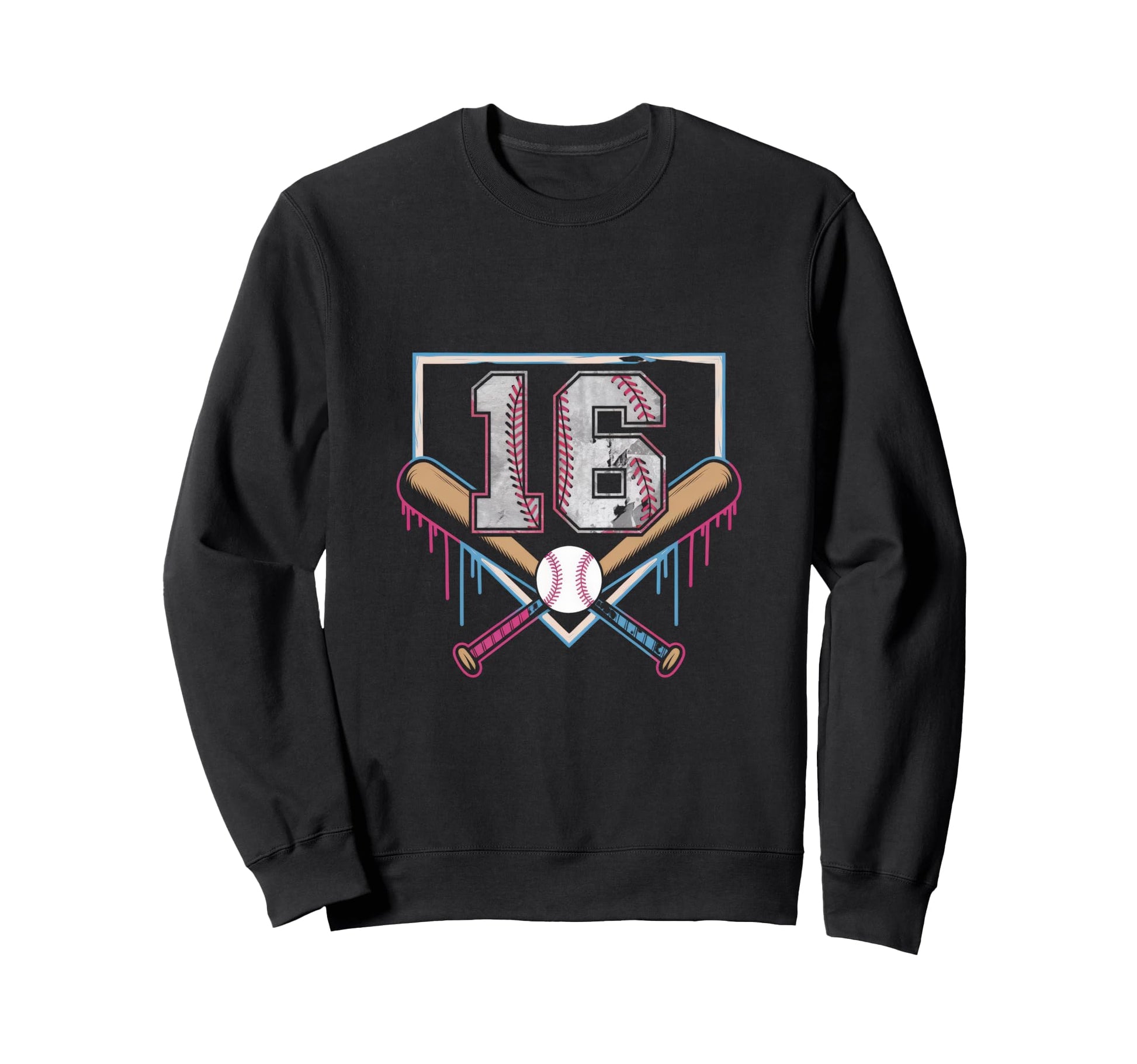 16Th Birthday Baseball Home Ice Sweatshirt - Minimalist Print Men Women - T-Shirt, Sweatshirt, Hoodie