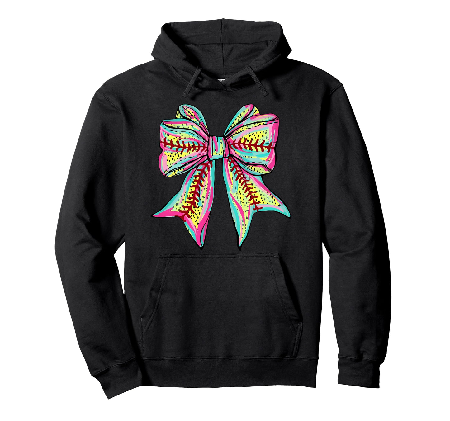 Baseball Softball Coquette Bow Game Day Hoodie - Graphic Print for Adults - T-Shirt, Sweatshirt, Hoodie