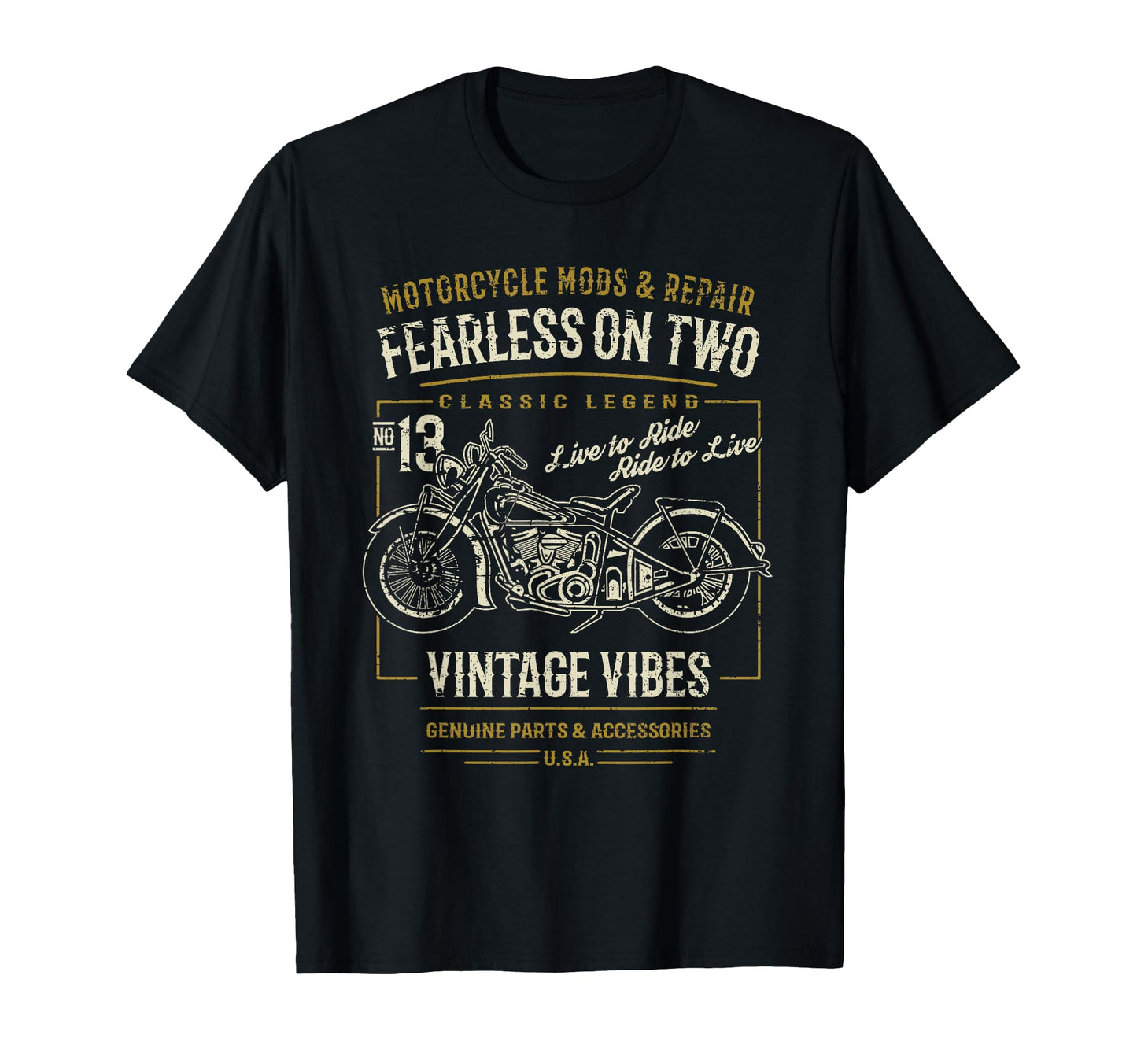 Motorcycle Distressed T-Shirt - Novelty Apparel Men Women - T-Shirt, Sweatshirt, Hoodie