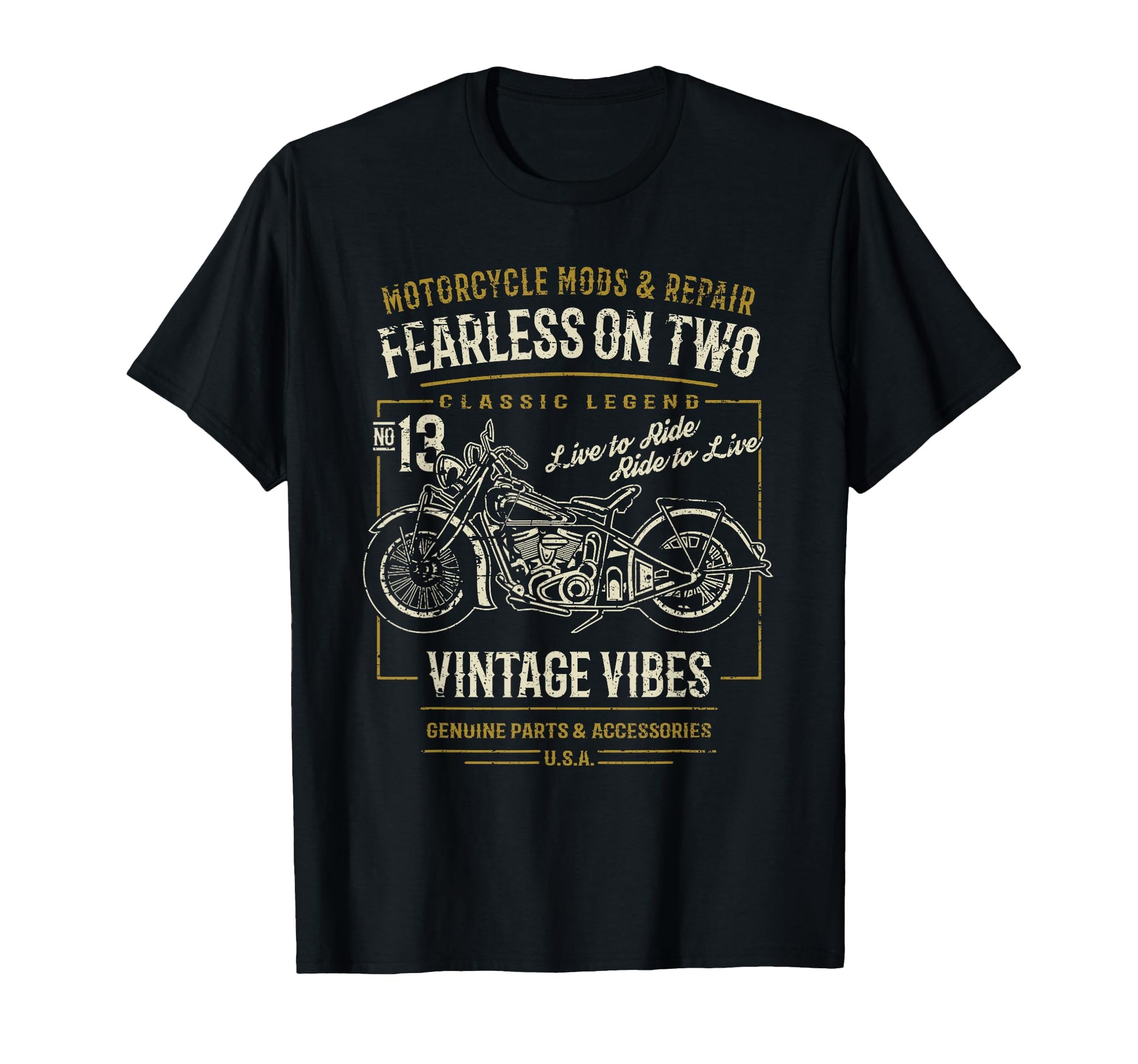 Motorcycle Distressed T-Shirt - Novelty Apparel Men Women - T-Shirt, Sweatshirt, Hoodie
