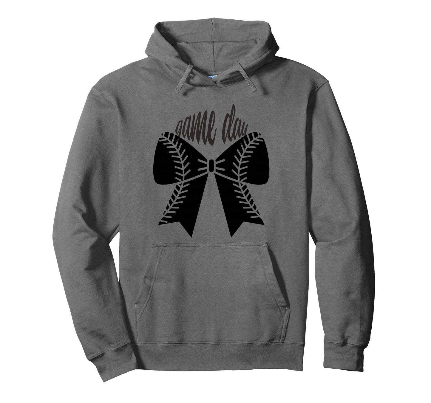 Game Day Baseball Coquette Bow Funny Hoodie - Fun Novelty Design Men Women - T-Shirt, Sweatshirt, Hoodie
