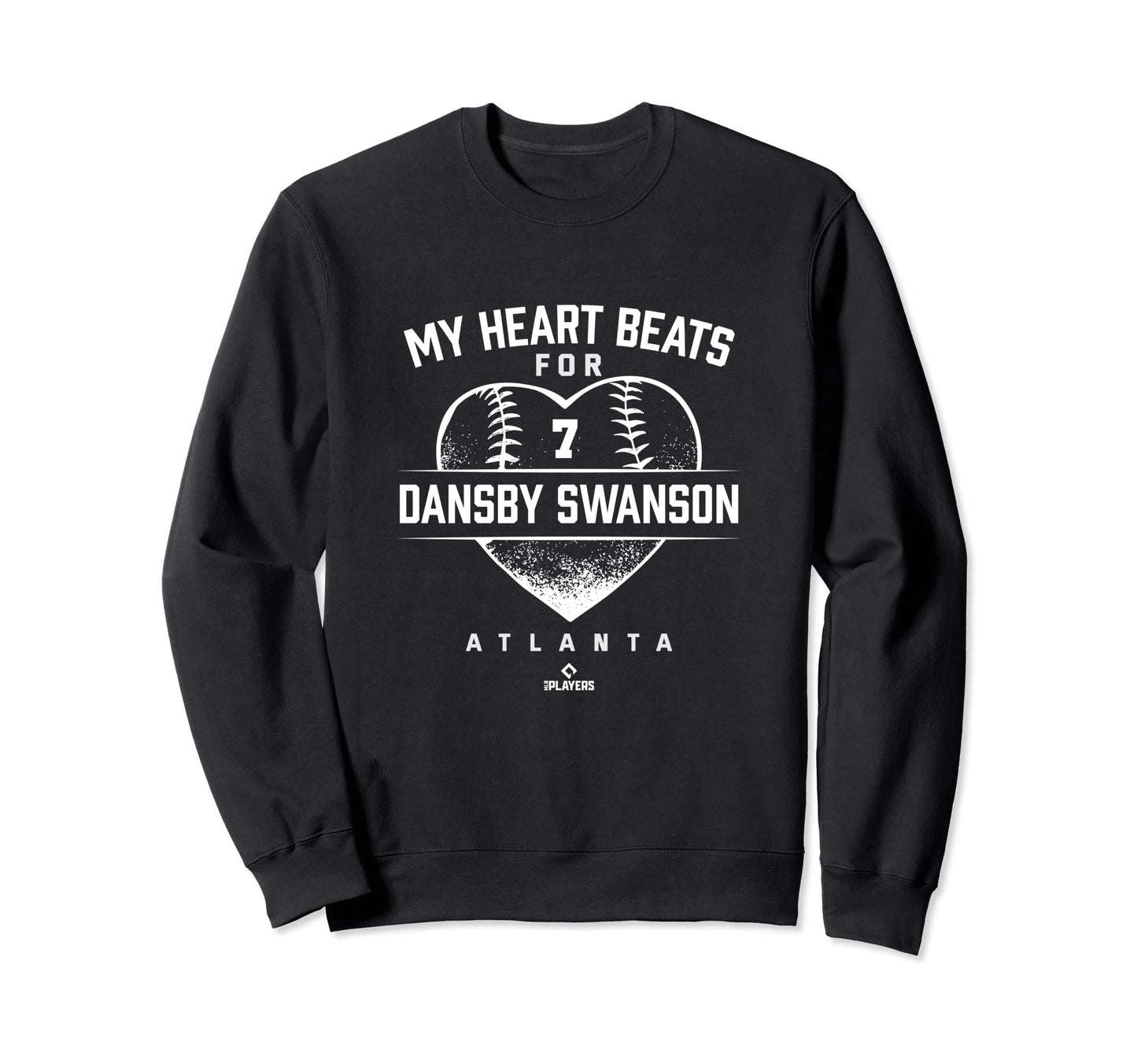 My Heart Beats Dansby Swanson Sweatshirt - Trendy Graphic for Adults - T-Shirt, Sweatshirt, Hoodie
