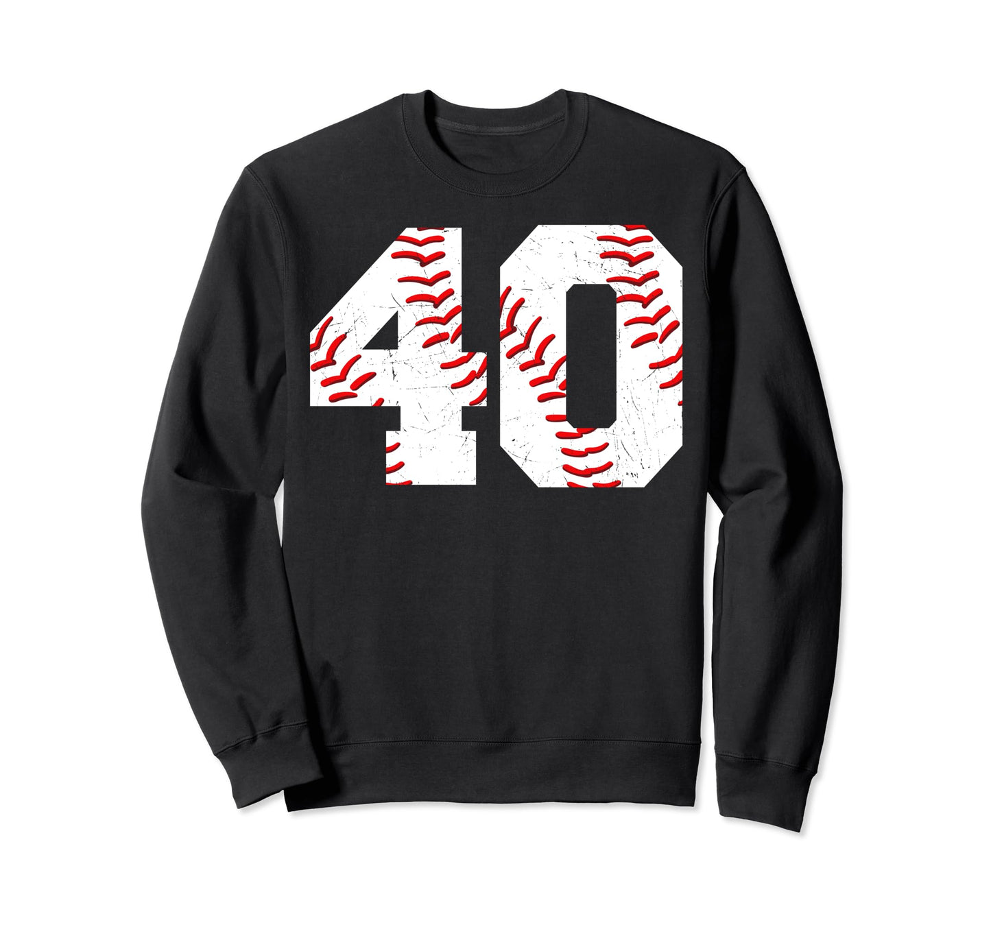 40 Birthday Baseball Theme Bday Party Sweatshirt - Custom Art Print Unisex - T-Shirt, Sweatshirt, Hoodie