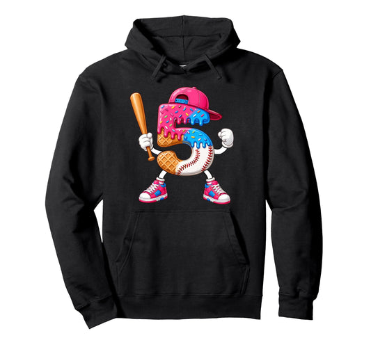 Baseball 5Th Birthday 5 Years Old Ice Hoodie - Novelty Apparel Men Women - T-Shirt, Sweatshirt, Hoodie
