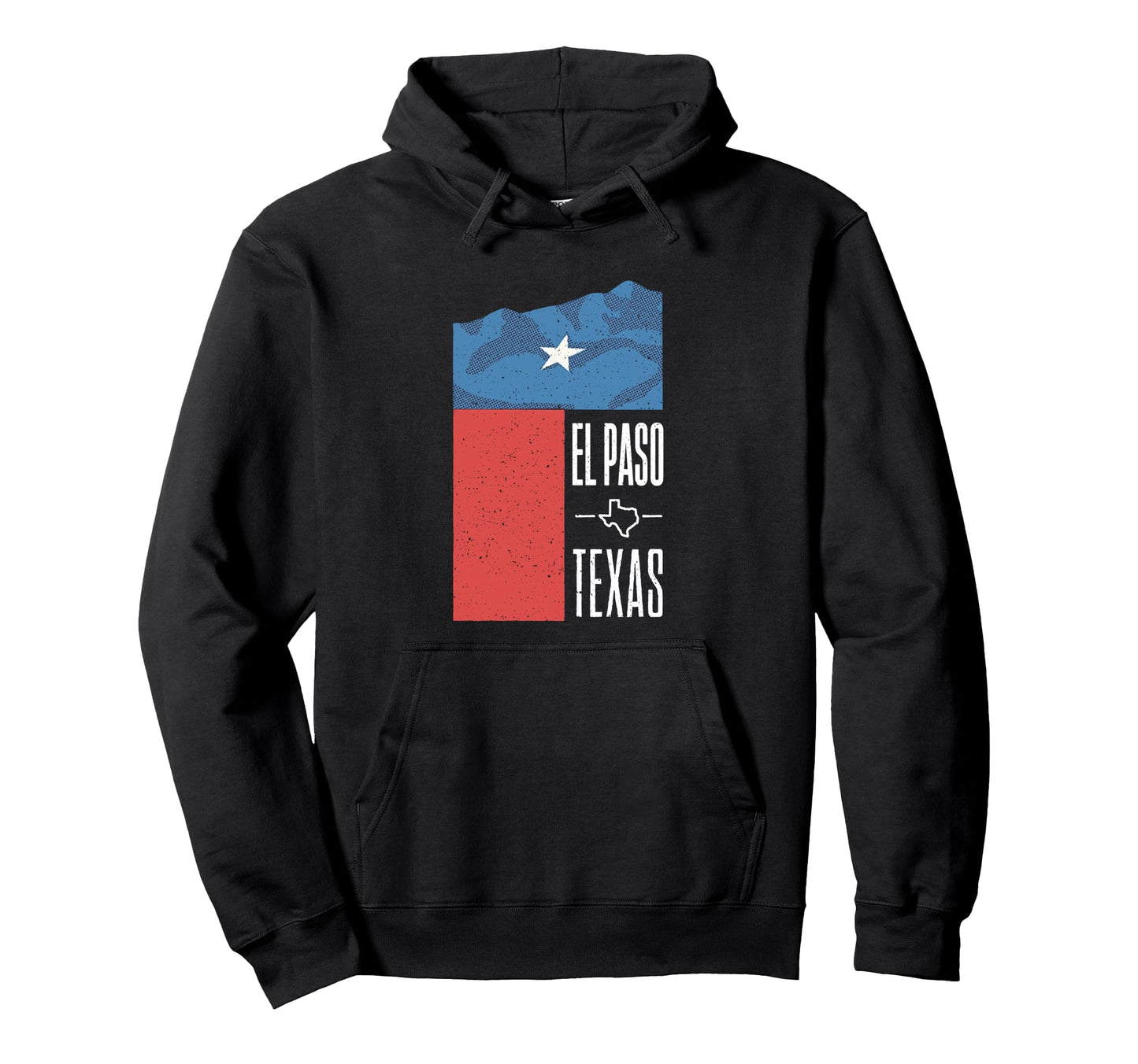 El Paso Texas Typography Stylized Hoodie - Casual Everyday Wear Unisex - T-Shirt, Sweatshirt, Hoodie