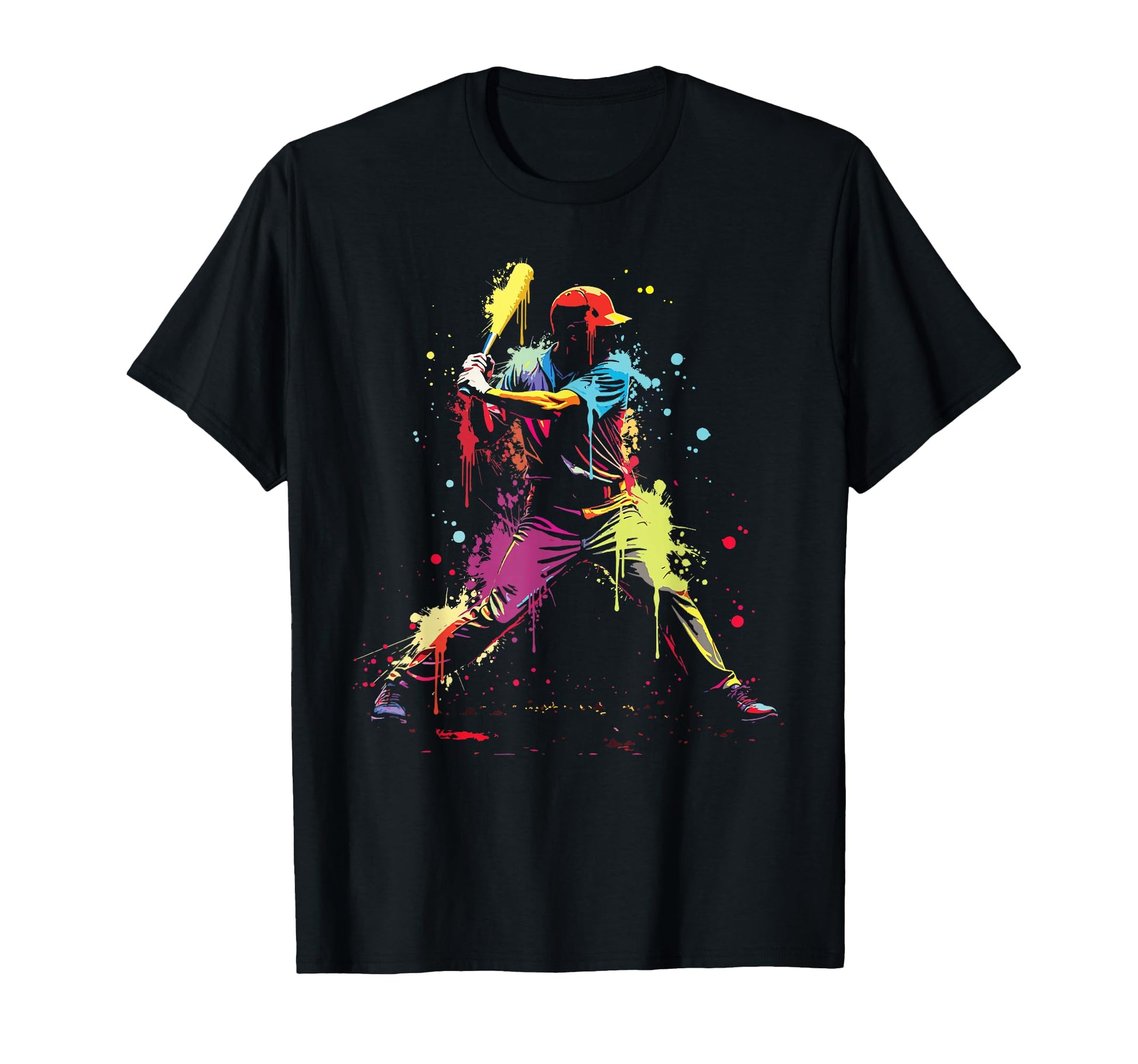 Baseball Player Drip Ice Cream T-Shirt - Novelty Apparel for Adults - T-Shirt, Sweatshirt, Hoodie
