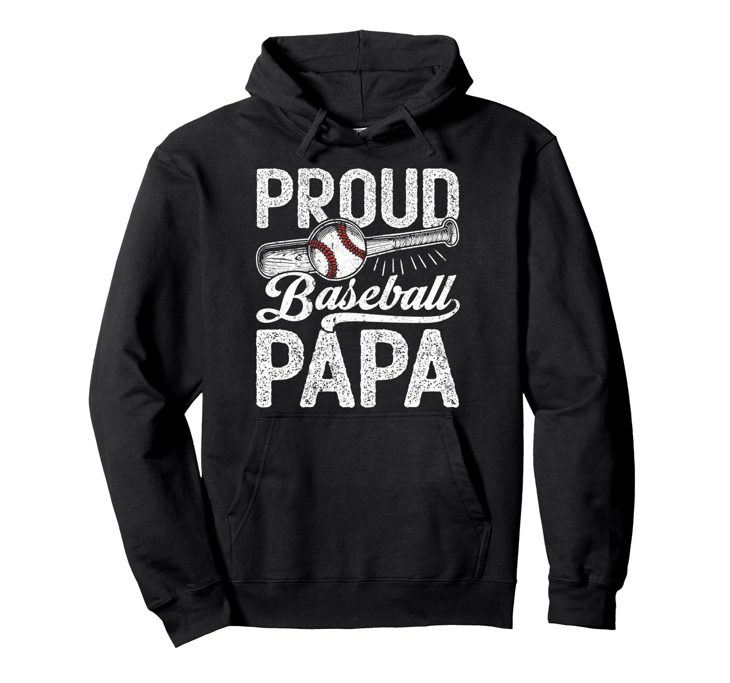 Grandpa Baseball Proud Baseball Papa Hoodie - Fun Novelty Design Men Women - T-Shirt, Sweatshirt, Hoodie