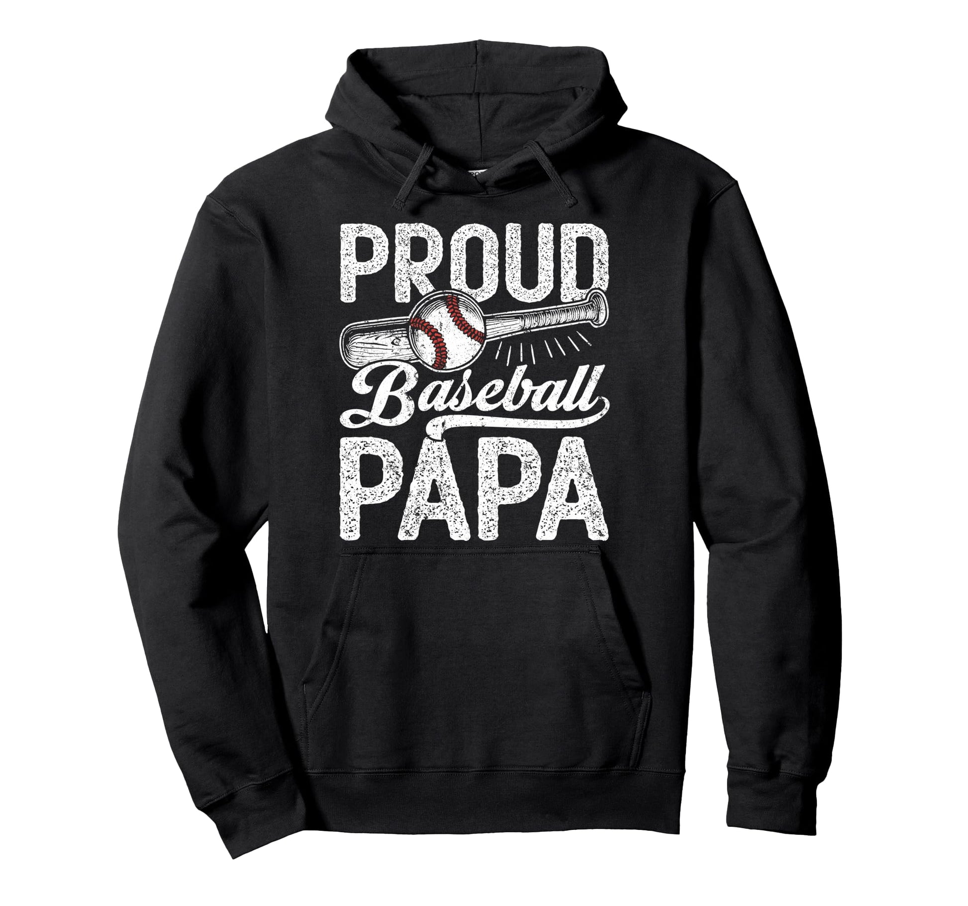 Grandpa Baseball Proud Baseball Papa Hoodie - Fun Novelty Design Men Women - T-Shirt, Sweatshirt, Hoodie