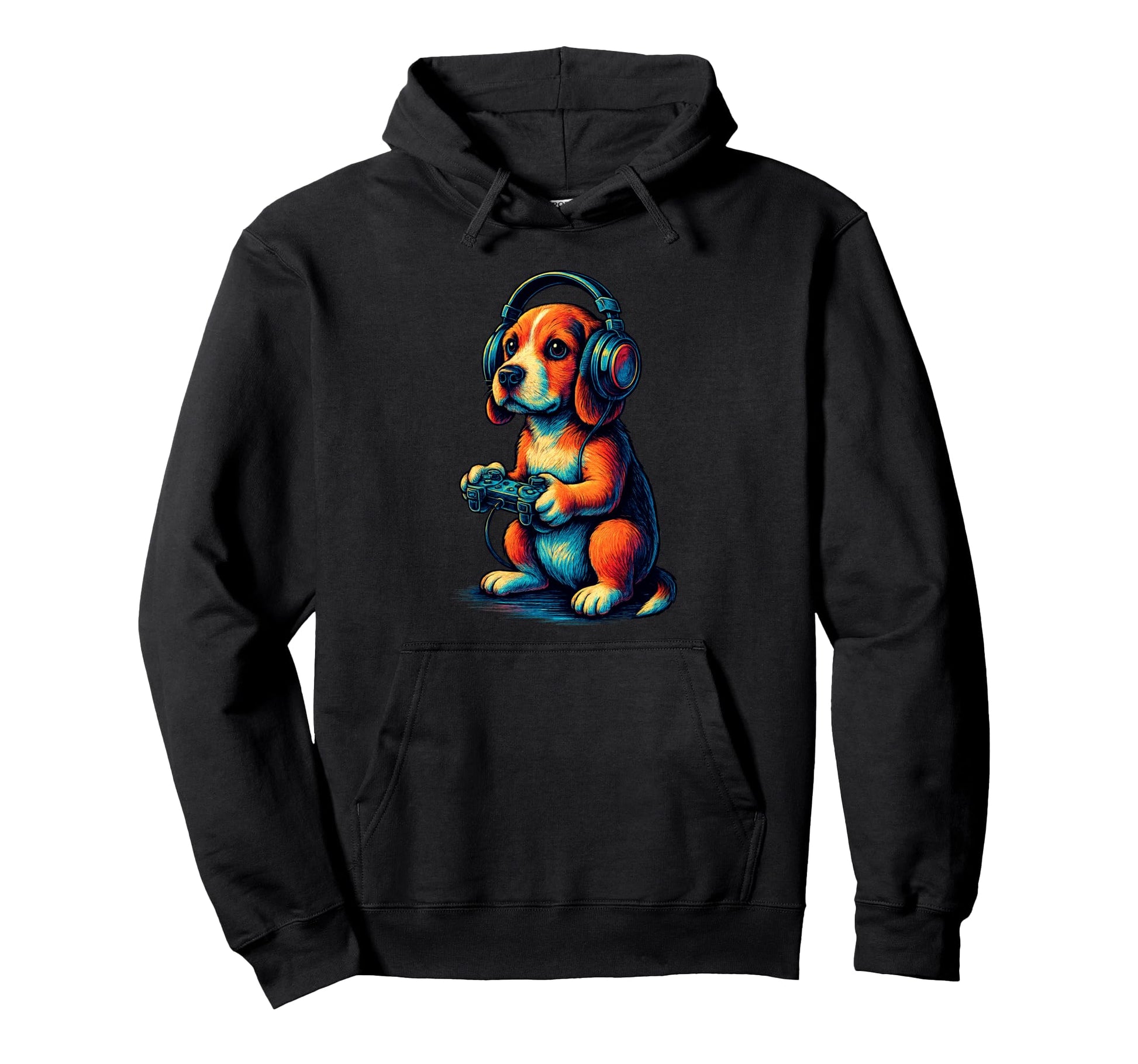 Beagle Gamer Gaming Dog Lover Hoodie - Streetwear Style Unisex - T-Shirt, Sweatshirt, Hoodie