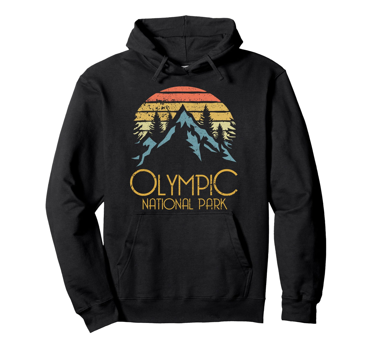 Olympic National Park Washington Mountains Hoodie - Trendy Graphic Unisex - T-Shirt, Sweatshirt, Hoodie