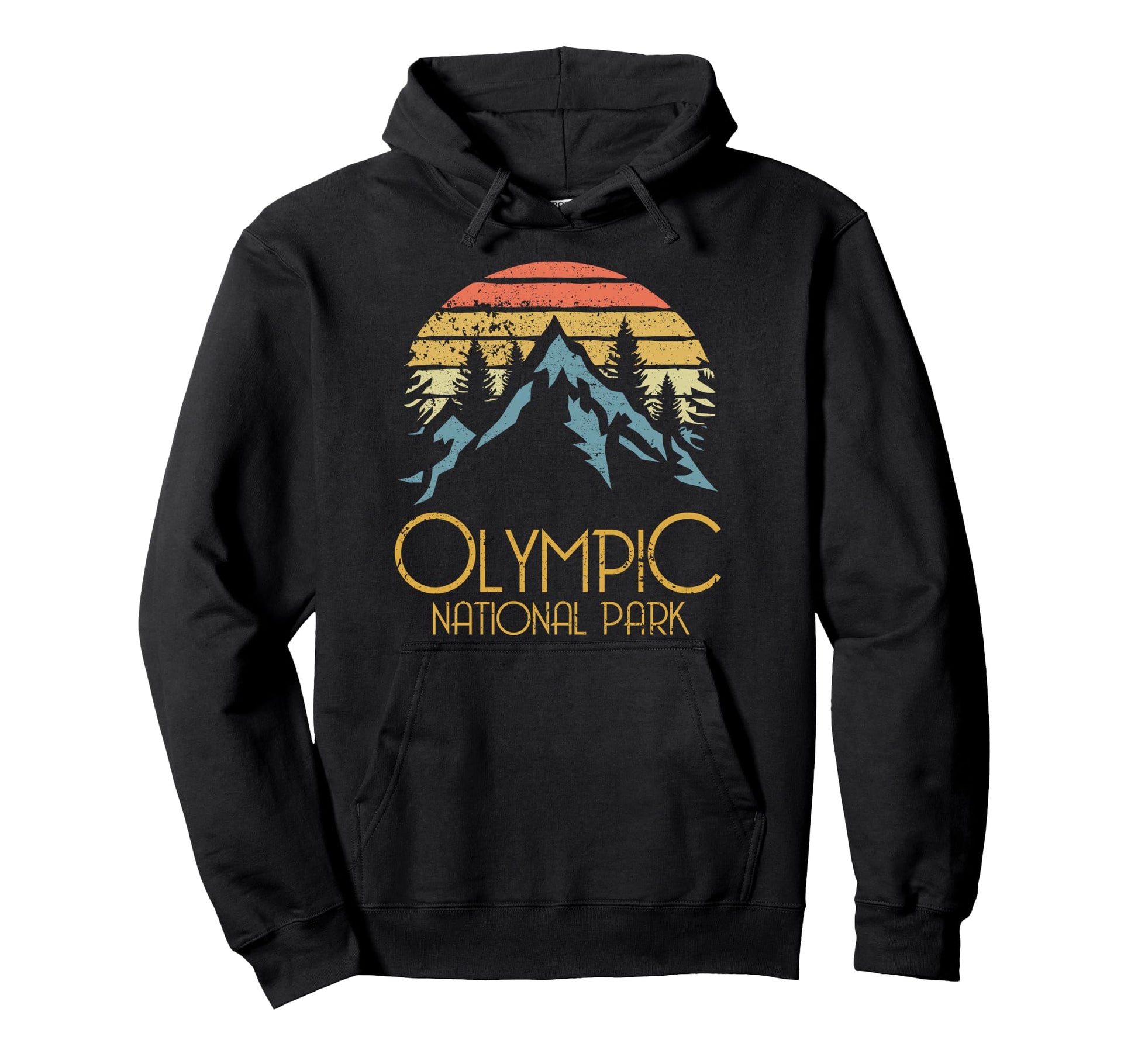 Olympic National Park Washington Mountains Hoodie - Trendy Graphic Unisex - T-Shirt, Sweatshirt, Hoodie