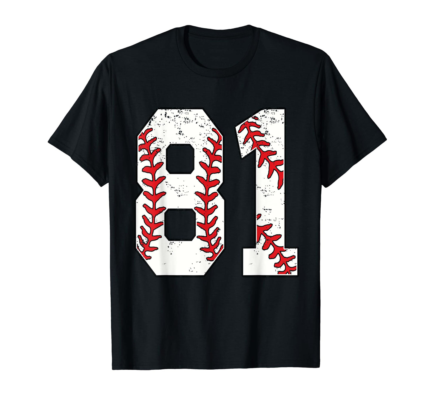 Number 81 Baseball 81 Jersey T-Shirt - Casual Everyday Wear Men Women - T-Shirt, Sweatshirt, Hoodie