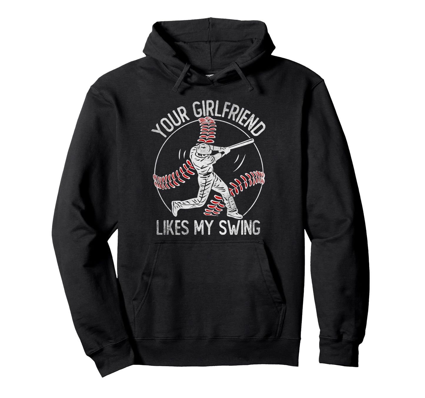 Your Girlfriend Likes My Swing Funny Hoodie - Minimalist Print for Adults - T-Shirt, Sweatshirt, Hoodie