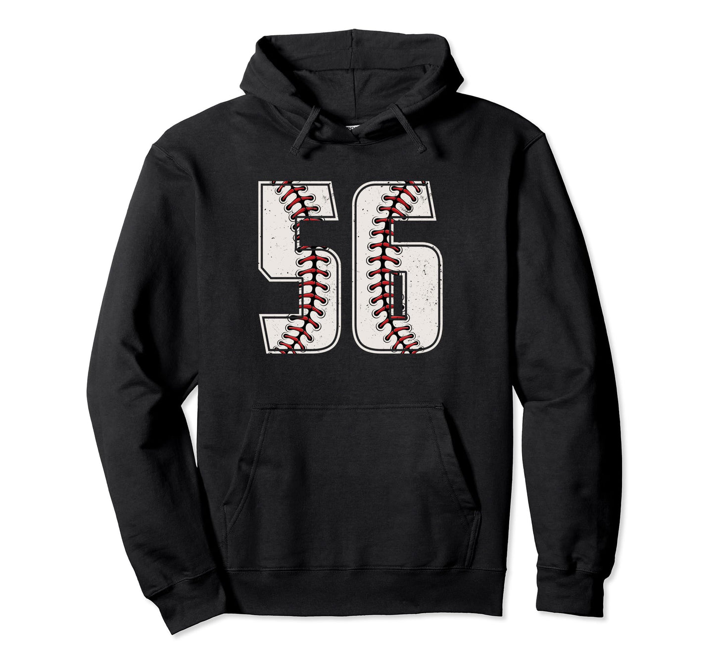 Baseball Player Number 56 Fifty Six Hoodie - Minimalist Print Unisex - T-Shirt, Sweatshirt, Hoodie