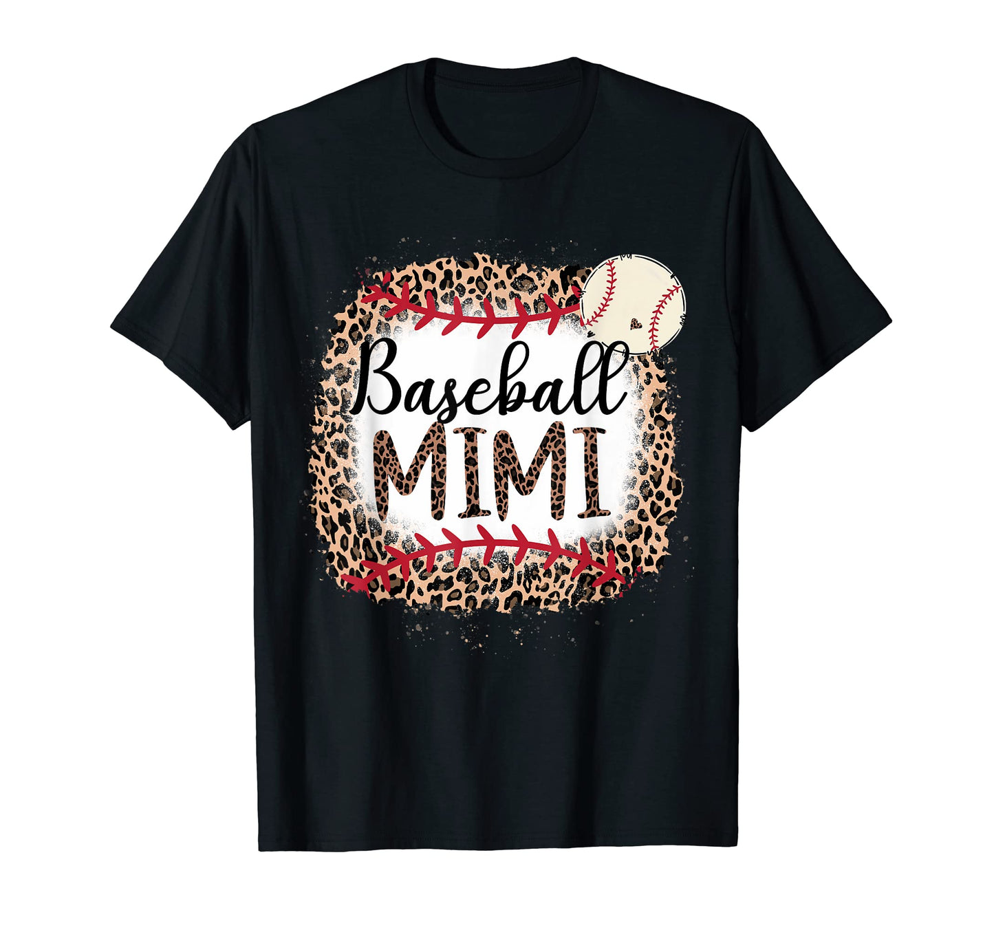 Baseball Mimi Leopard Baseball Mom T-Shirt - Minimalist Print for Adults - T-Shirt, Sweatshirt, Hoodie