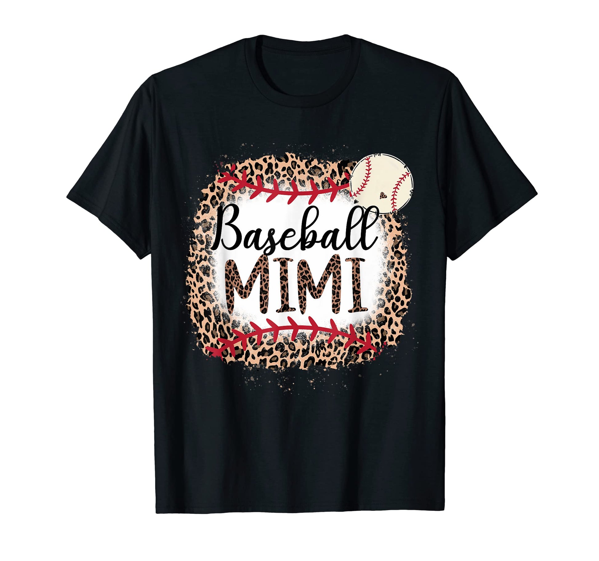 Baseball Mimi Leopard Baseball Mom T-Shirt - Minimalist Print for Adults - T-Shirt, Sweatshirt, Hoodie