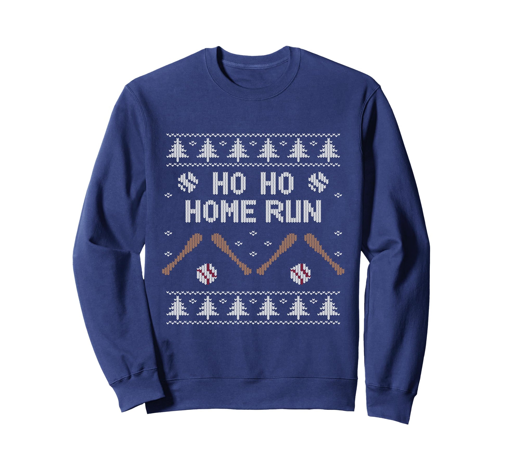Ho Ho Home Run Funny Ugly Baseball Sweatshirt - Custom Art Print Men Women - T-Shirt, Sweatshirt, Hoodie