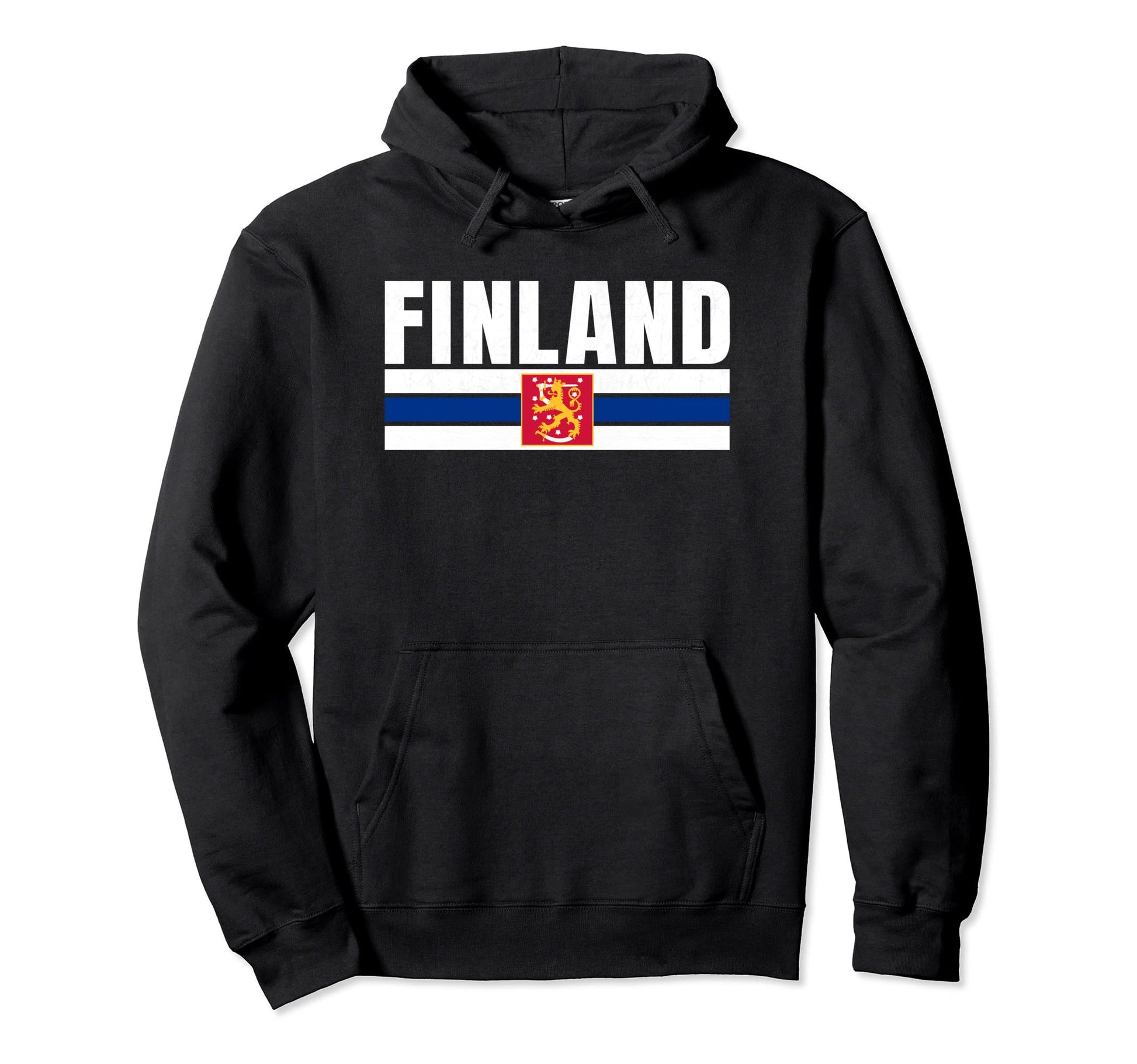 Finland Blue White Finnish Fan Gear Fun Hoodie - Graphic Print Unisex - T-Shirt, Sweatshirt, Hoodie