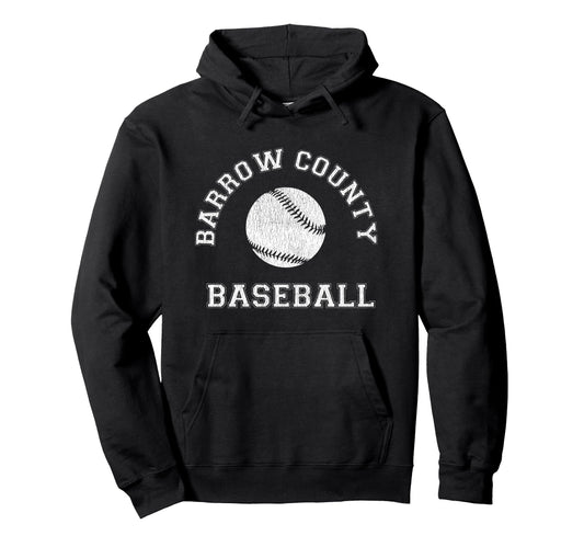 Barrow County Baseball Distressed Hoodie - Aesthetic Graphic Unisex - T-Shirt, Sweatshirt, Hoodie
