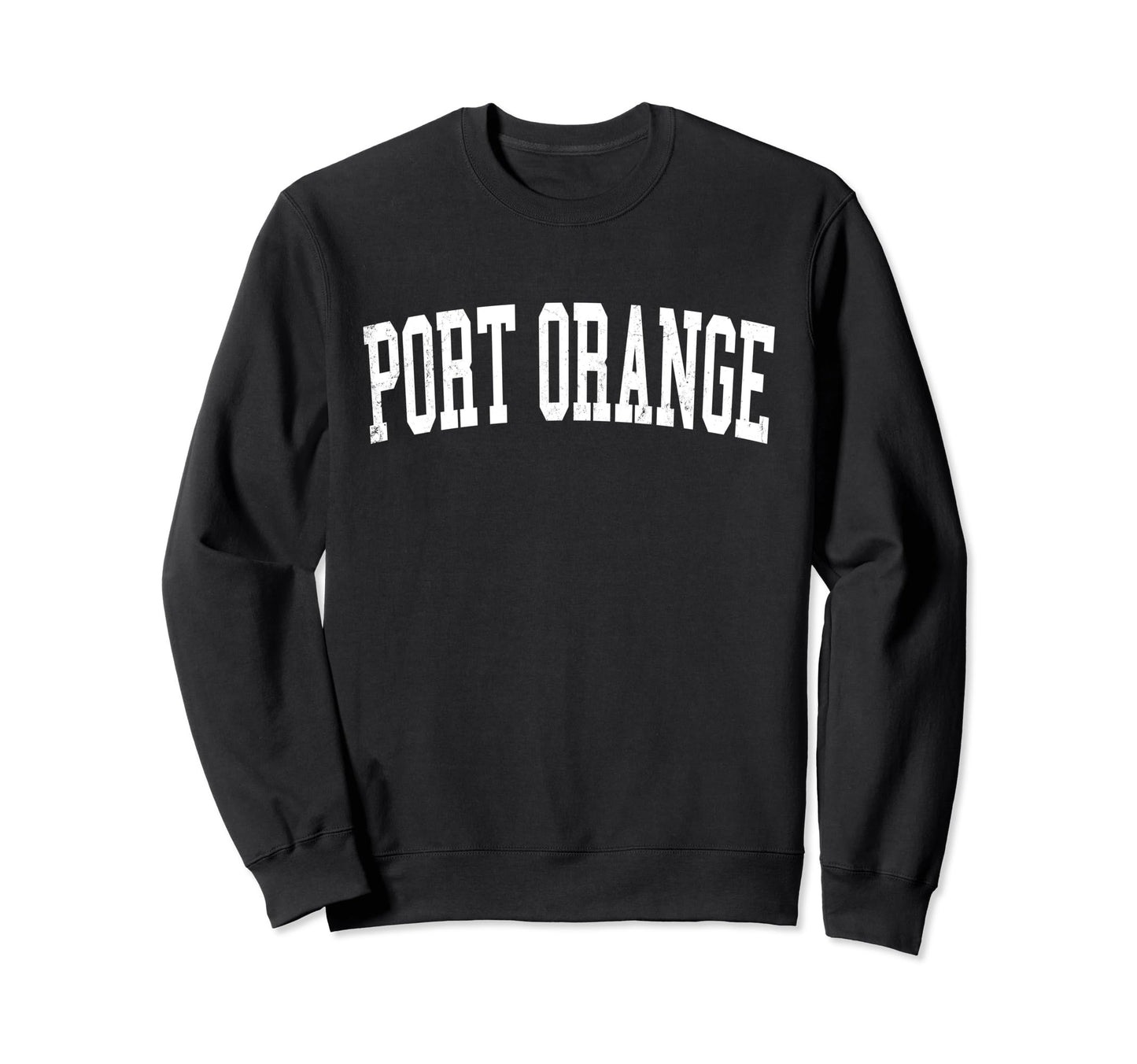 Port Orange Fl Distressed White Sweatshirt - Aesthetic Graphic Unisex - T-Shirt, Sweatshirt, Hoodie