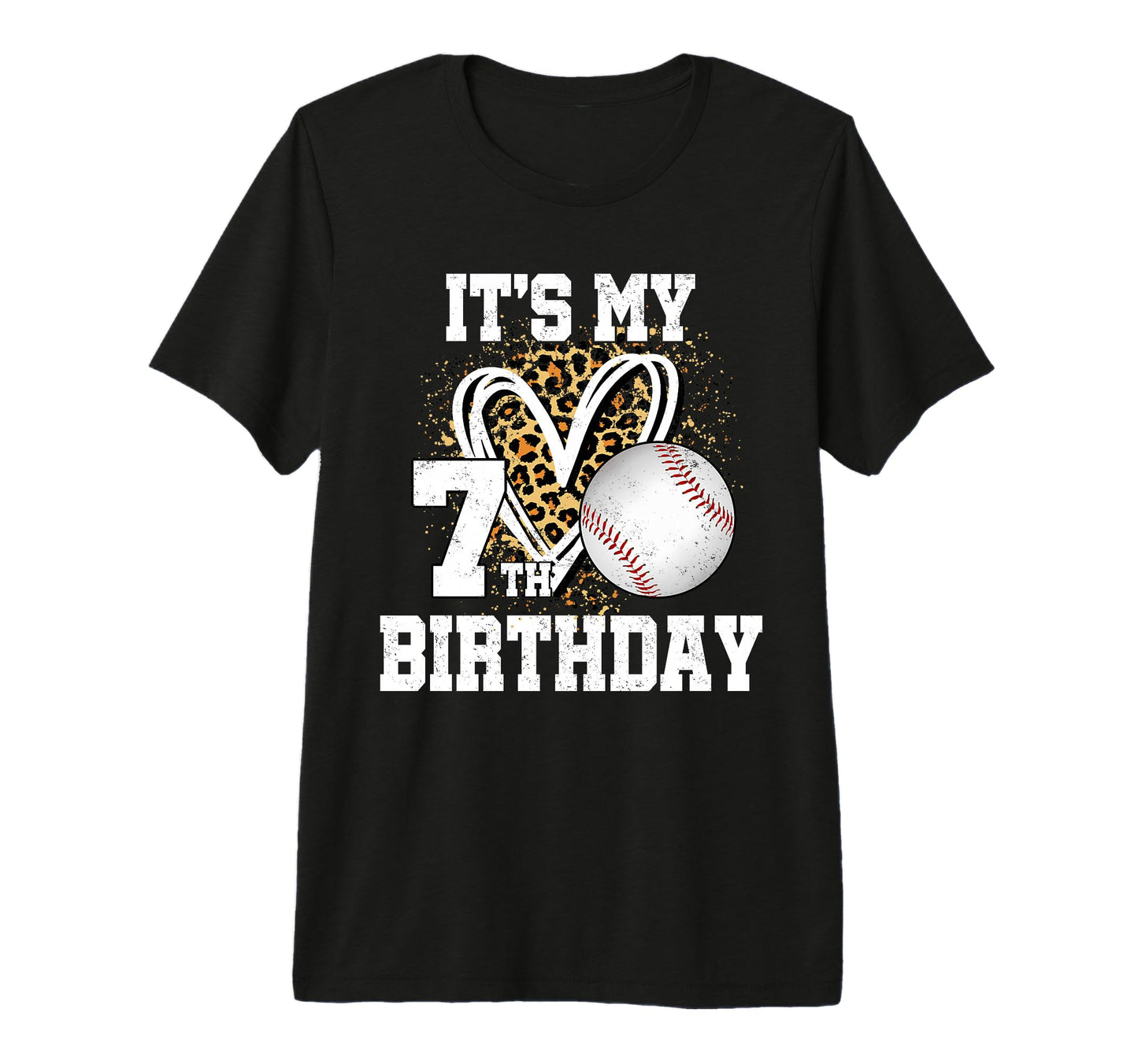 Its My 7Th Birthday Baseball 7 Year T-Shirt - Minimalist Print for Adults - T-Shirt, Sweatshirt, Hoodie