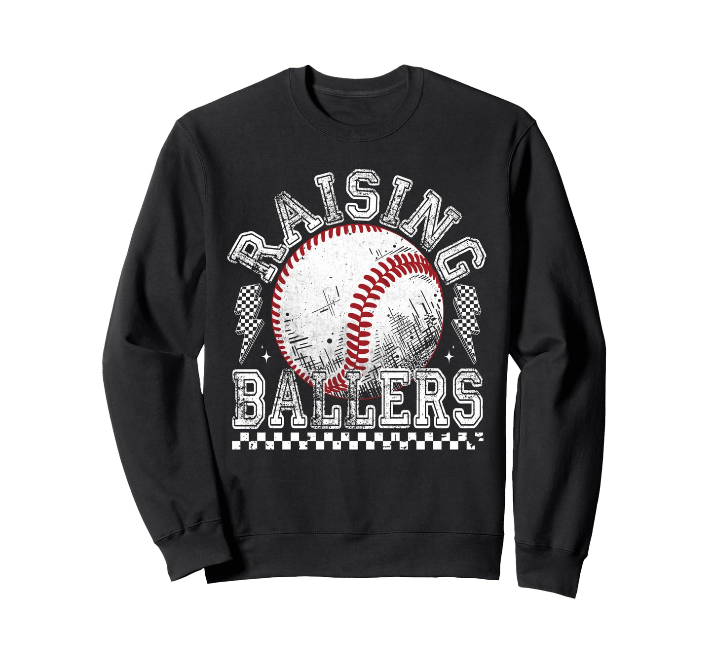 Raising Ballers Funny Mom Baseball Sweatshirt - Streetwear Style Men Women - T-Shirt, Sweatshirt, Hoodie