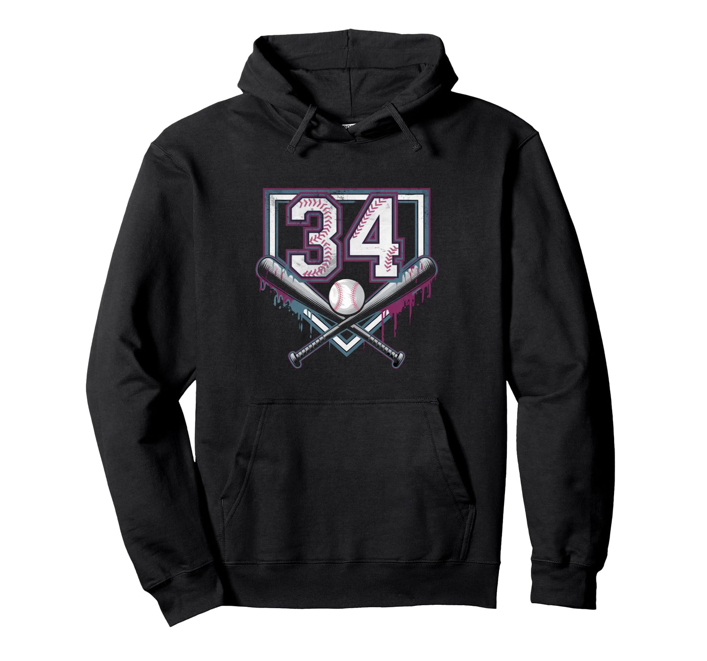 Sprinkle 34Th Birthday Baseball Home Hoodie - Custom Art Print for Adults - T-Shirt, Sweatshirt, Hoodie