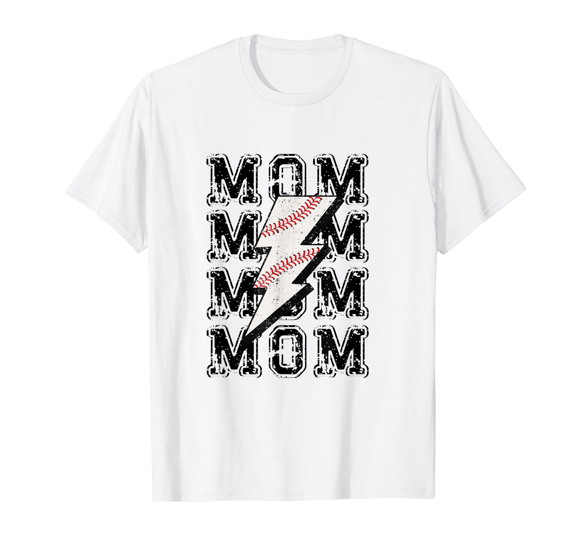 Baseball Mom Lightning Bolt T-Shirt - Trendy Graphic Unisex - T-Shirt, Sweatshirt, Hoodie