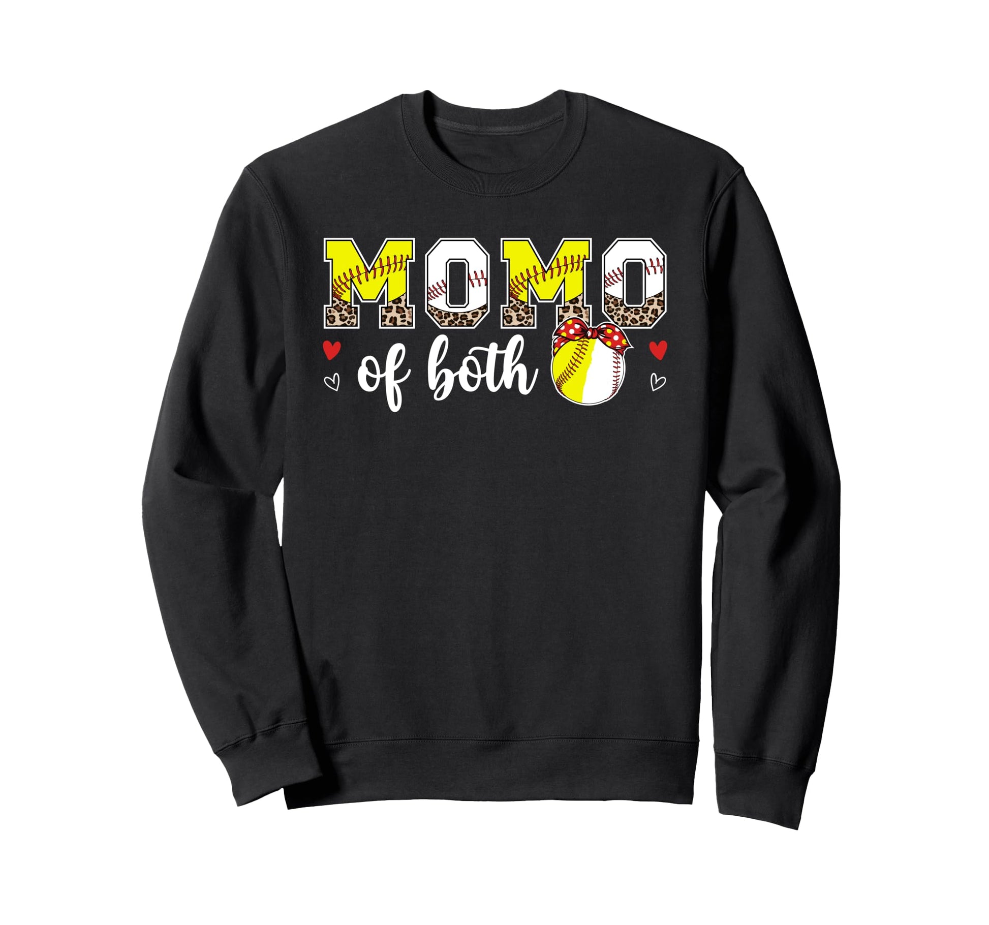 Momo Both Leopard Softball Sweatshirt - Streetwear Style Men Women - T-Shirt, Sweatshirt, Hoodie