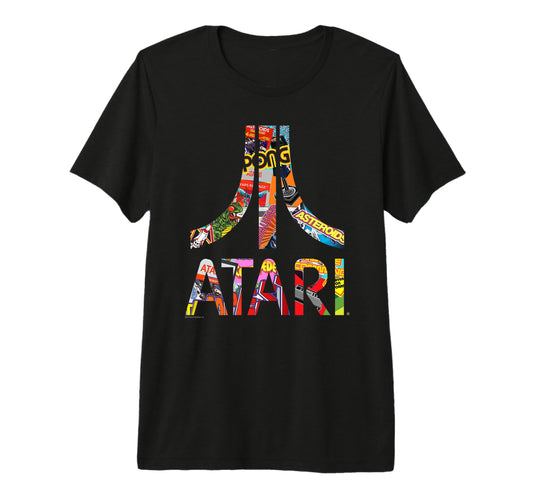 Atari Colorful Logo Collage Video Game T-Shirt - Graphic Print Men Women - T-Shirt, Sweatshirt, Hoodie