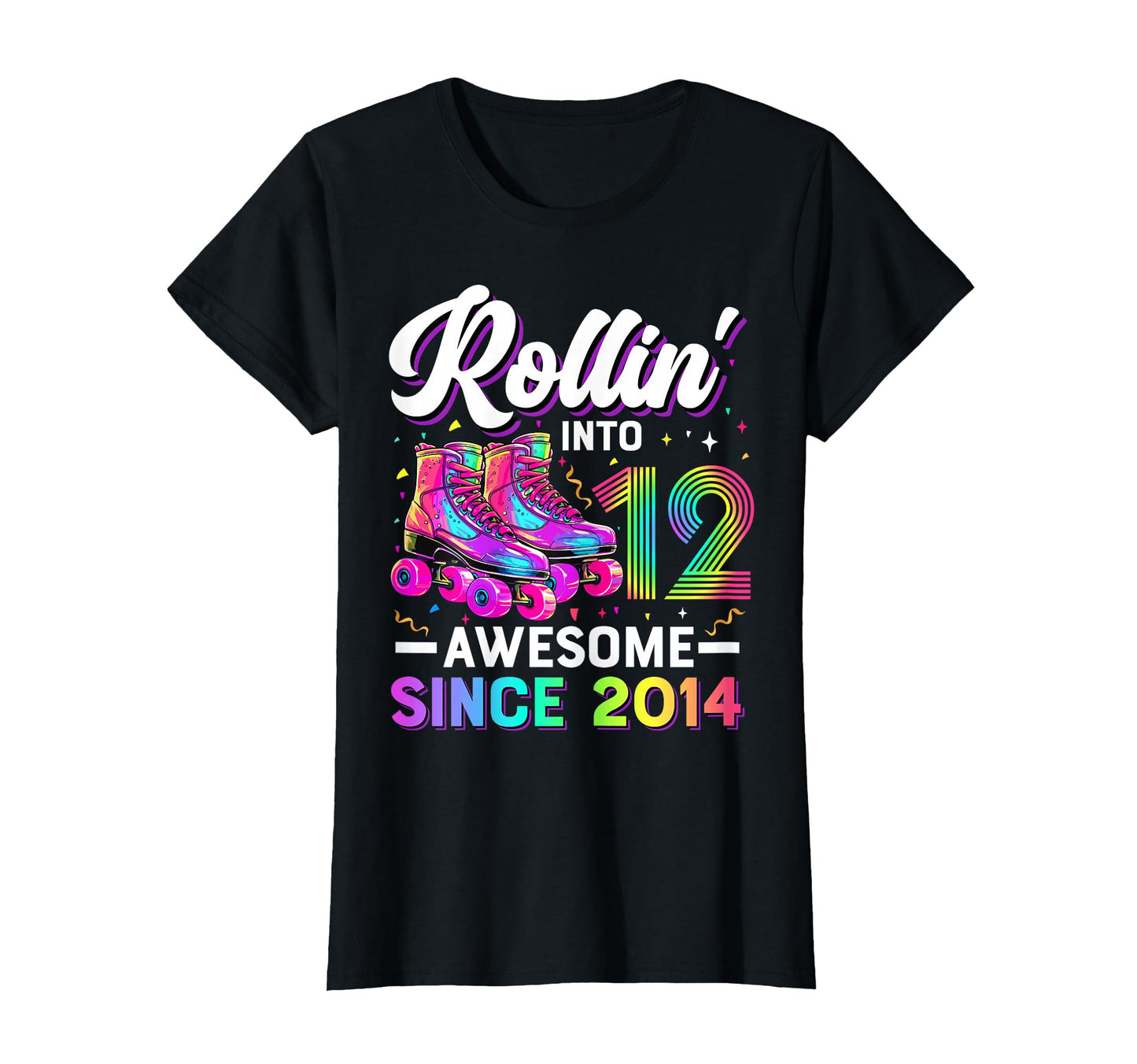 12Th Birthday 12 Year Old Roller Skate T-Shirt - Trendy Graphic Men Women - T-Shirt, Sweatshirt, Hoodie
