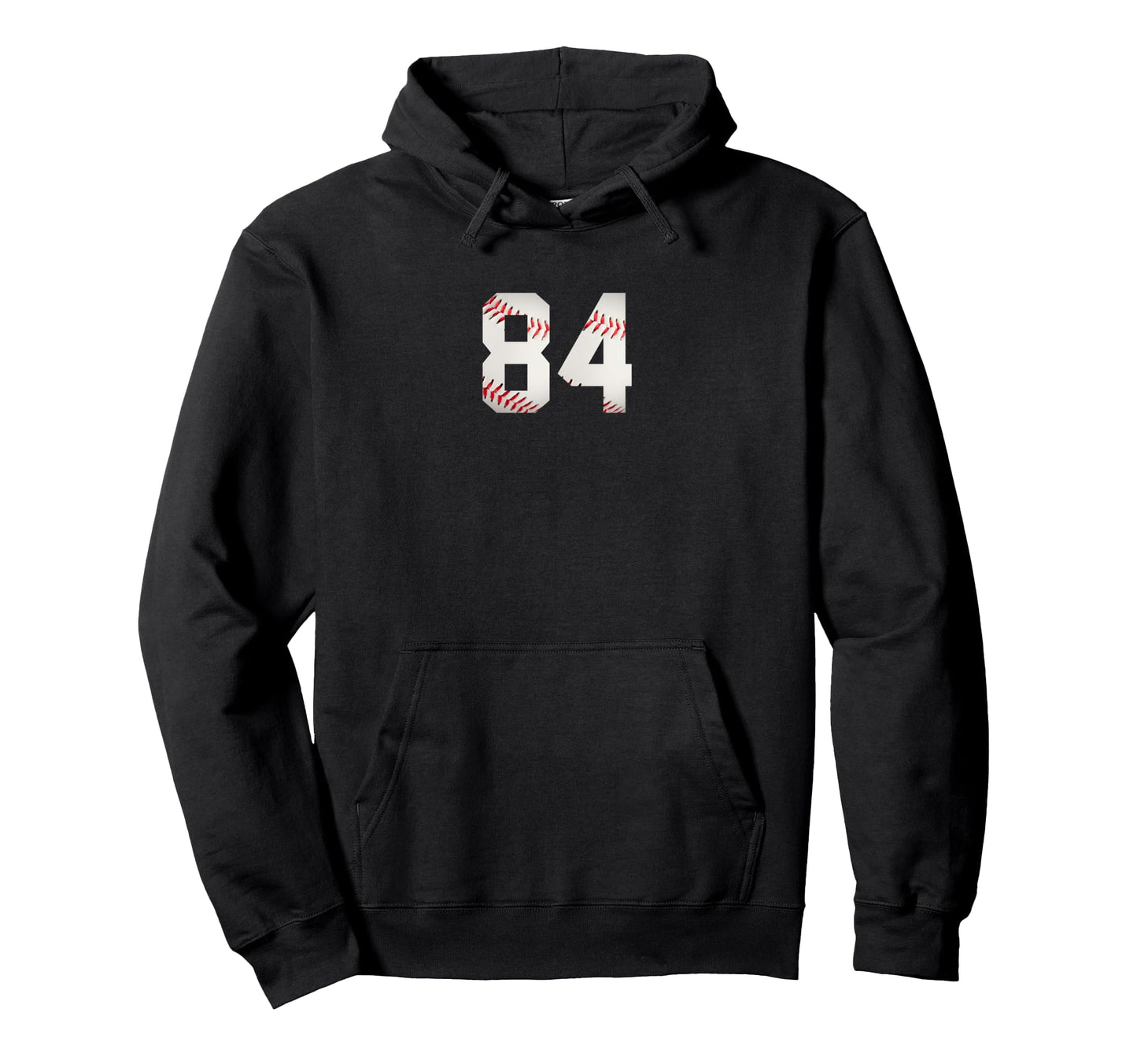 Number 84 Minimalist Birthday Baseball Hoodie - Unique Graphic for Adults - T-Shirt, Sweatshirt, Hoodie