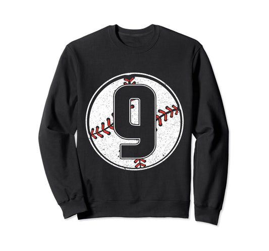 Baseball Birthday 9Th Birthday Sweatshirt - Streetwear Style Men Women - T-Shirt, Sweatshirt, Hoodie